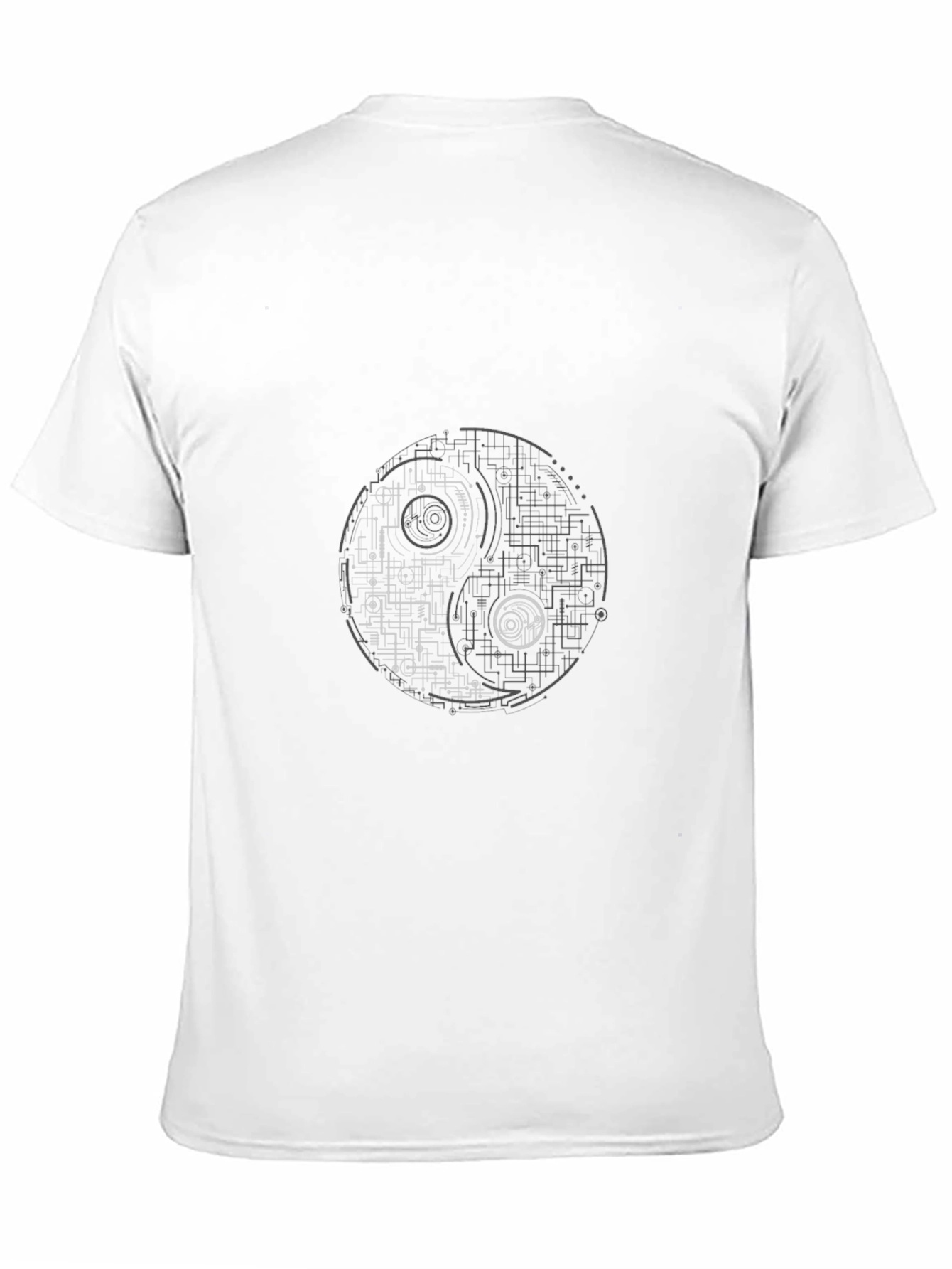 Yin Yang Tech Black T-Shirt