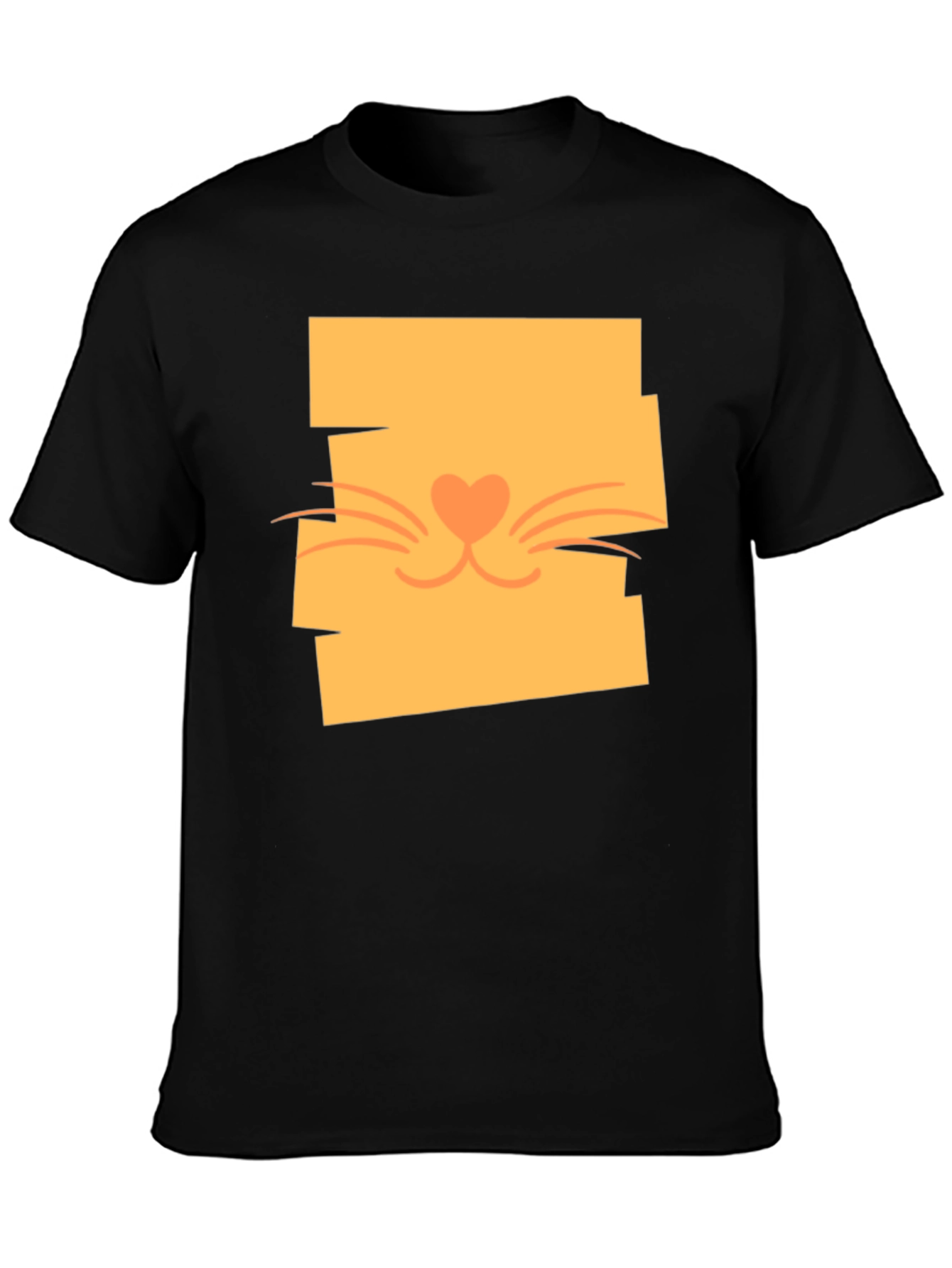 Cute Cat Face Graphic Tee - Stylish Casual Wear