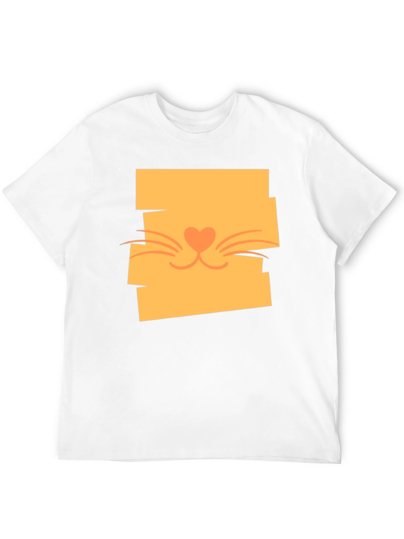 Cute Cat Face Graphic Tee - Stylish Casual Wear
