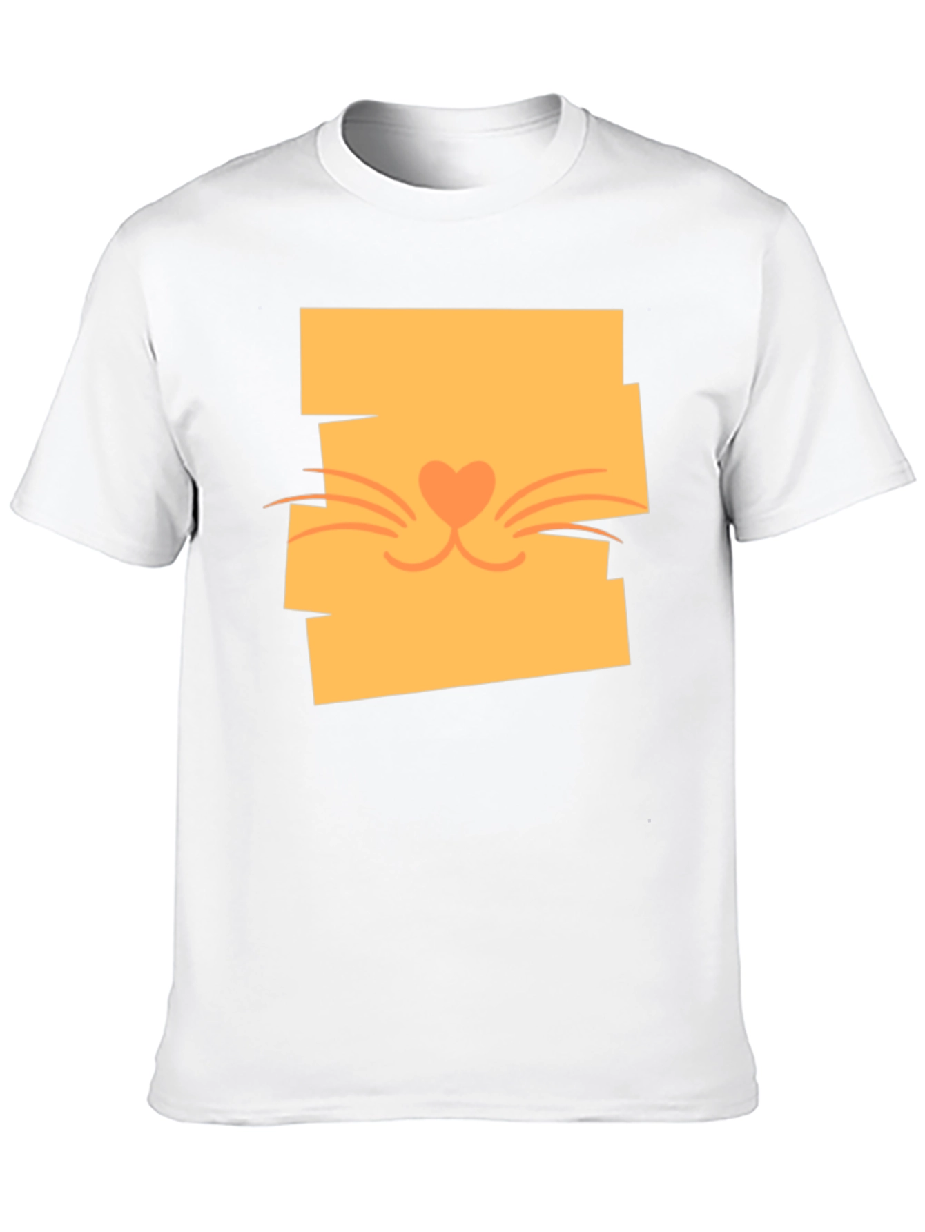 Cute Cat Face Graphic Tee - Stylish Casual Wear