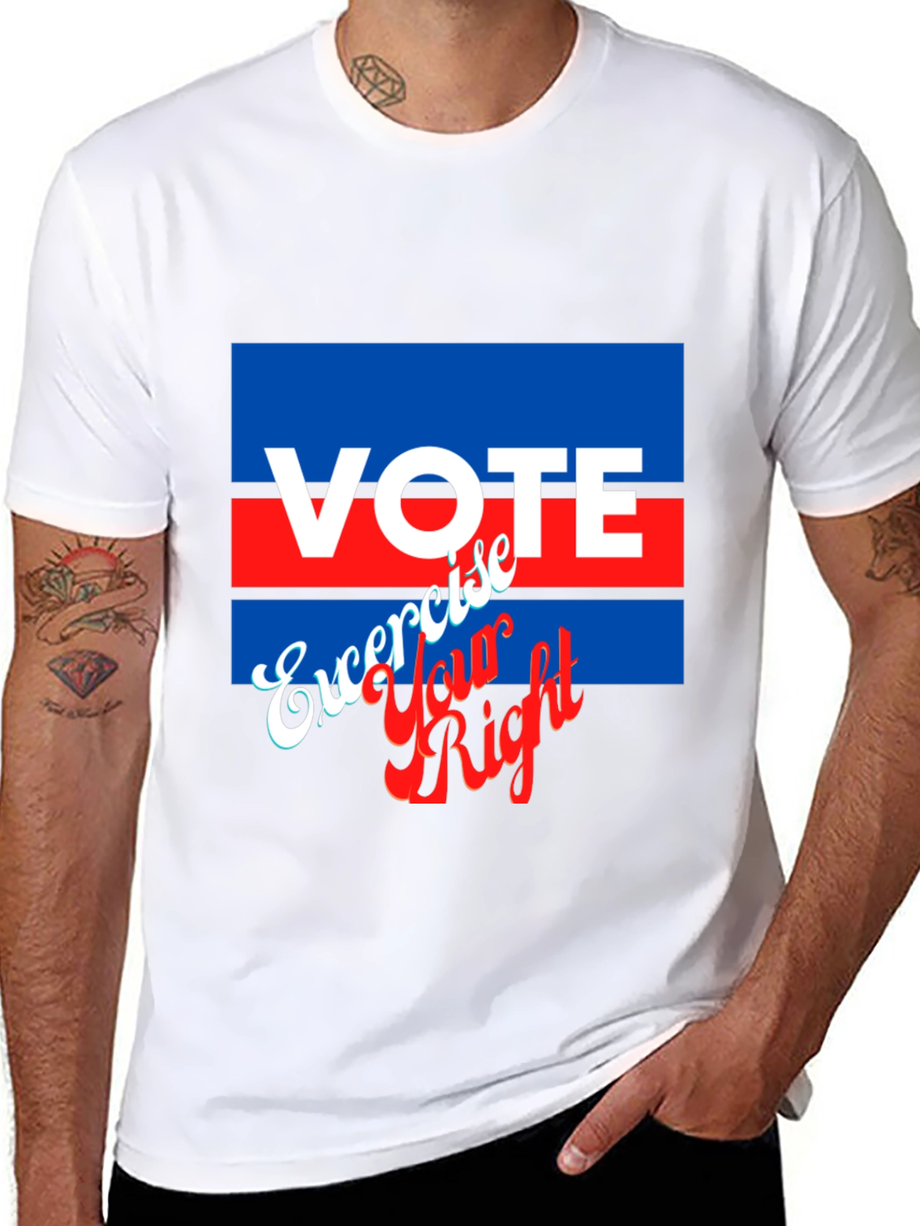Vote Exercise Your Right Graphic T-Shirt