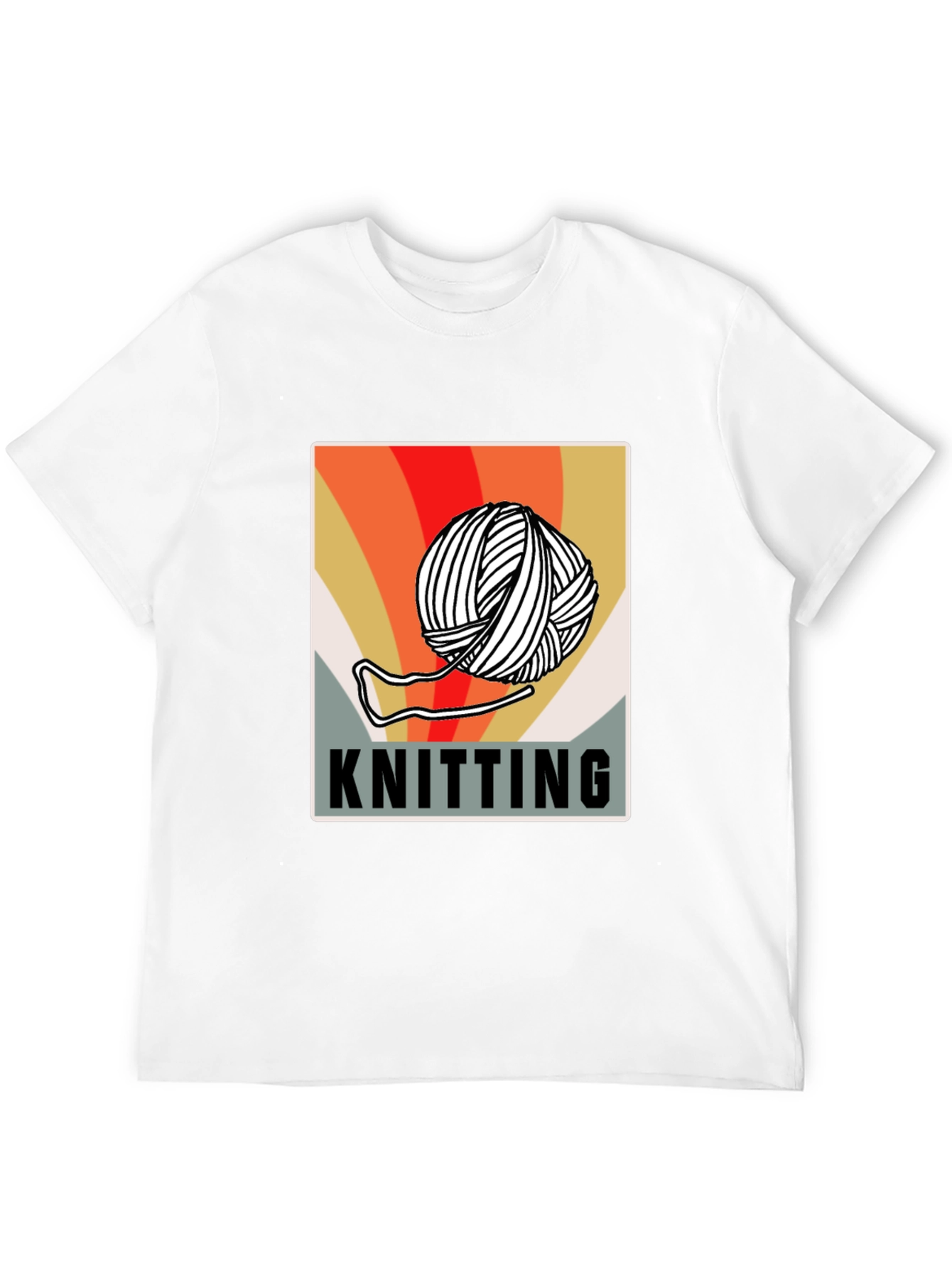 Knitting Retro Graphic T-Shirt - Yarn Lovers Tee