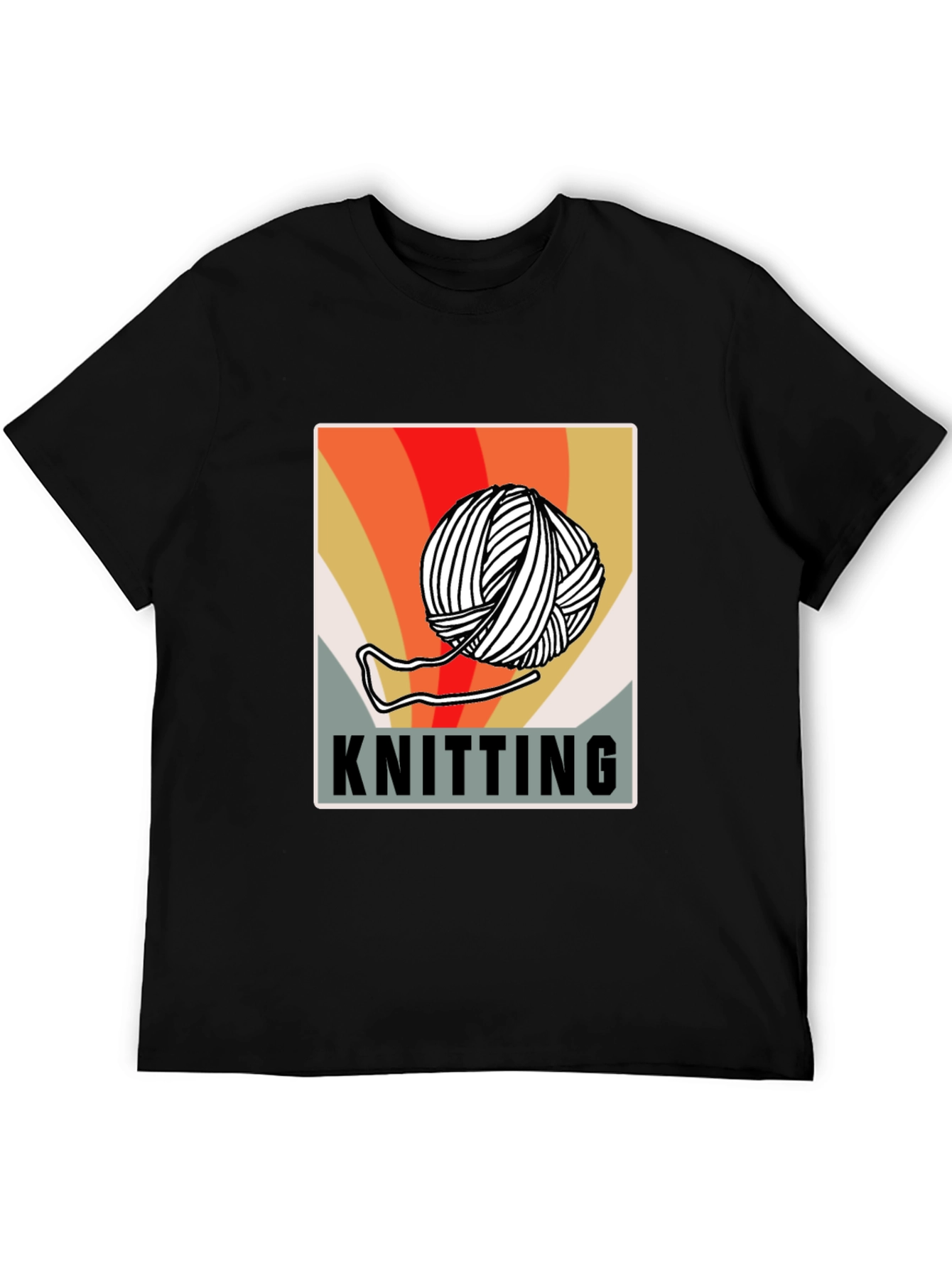 Knitting Retro Graphic T-Shirt - Yarn Lovers Tee