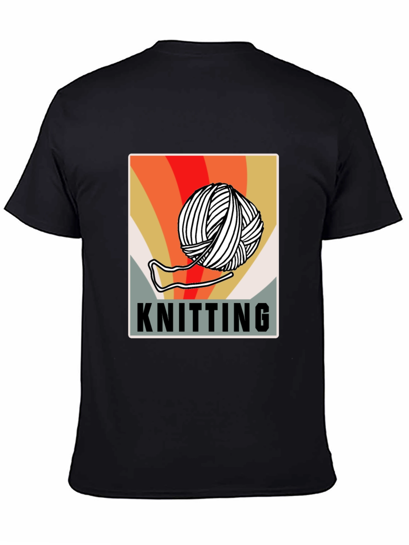 Knitting Retro Graphic T-Shirt - Yarn Lovers Tee
