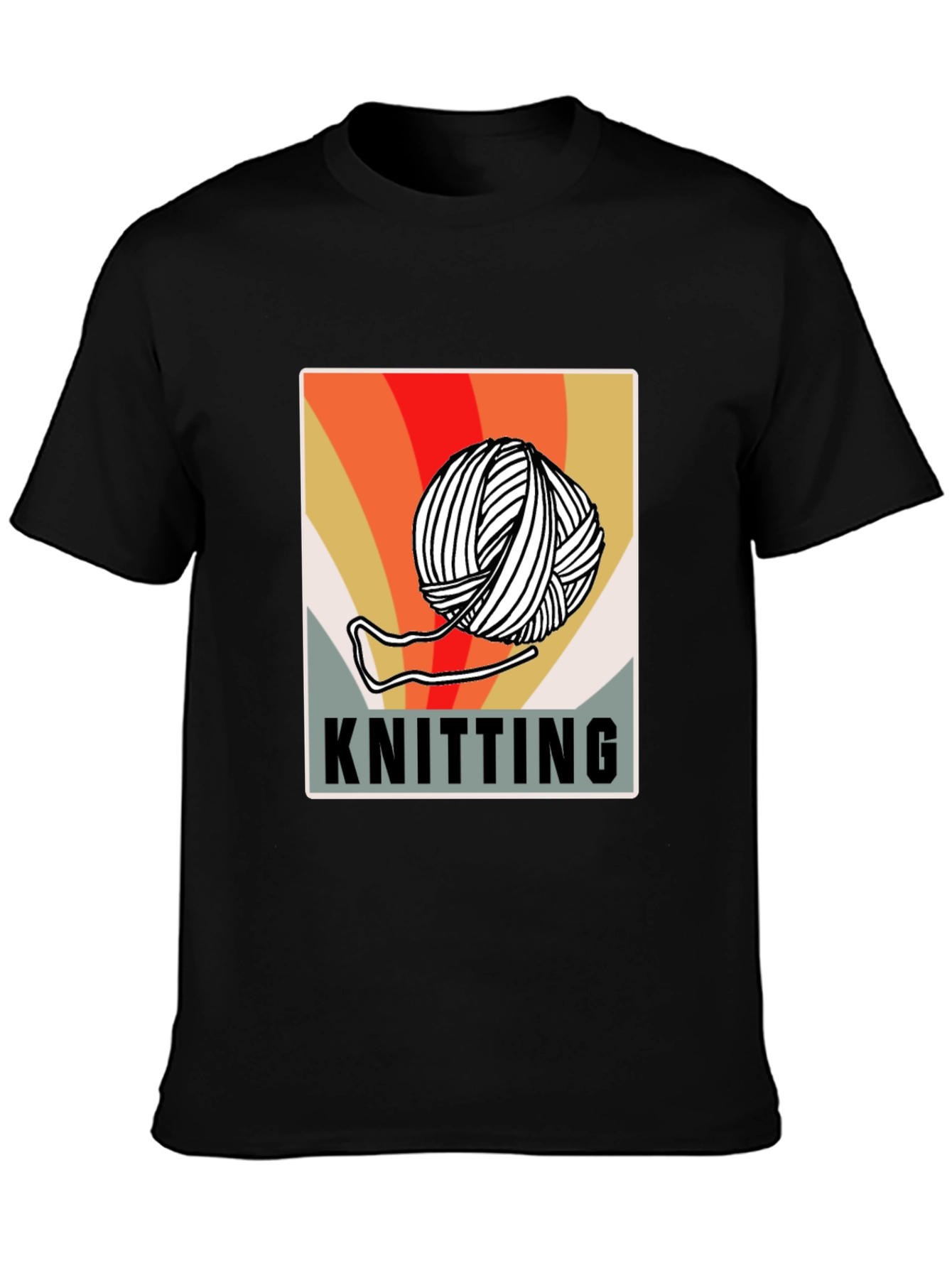 Knitting Retro Graphic T-Shirt - Yarn Lovers Tee