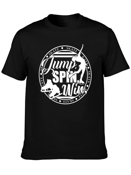 Figure Skating Graphic T-Shirt - Jump Spin Win