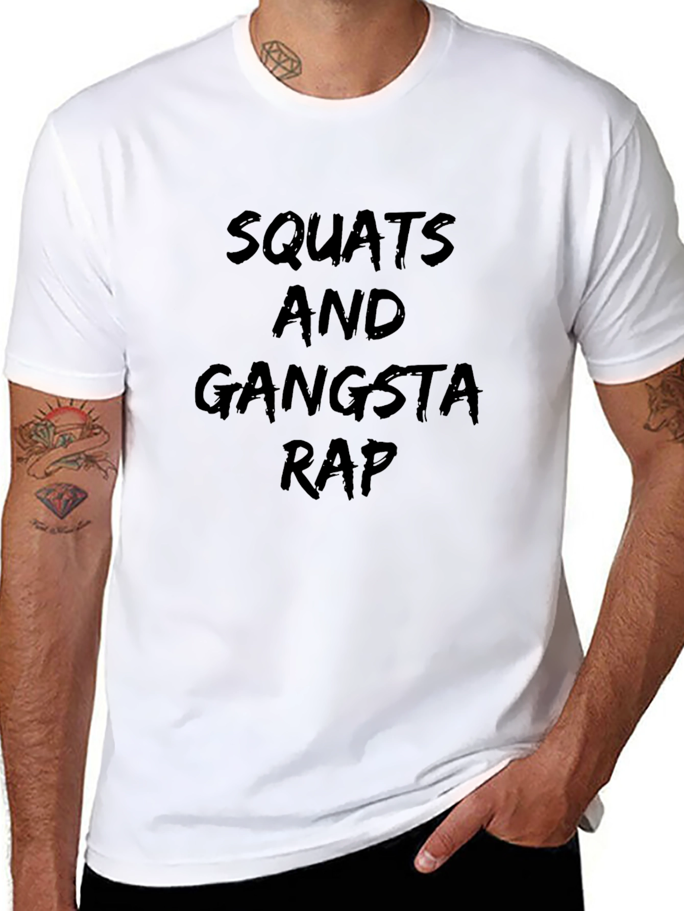 Squats and Gangsta Rap Black T-Shirt