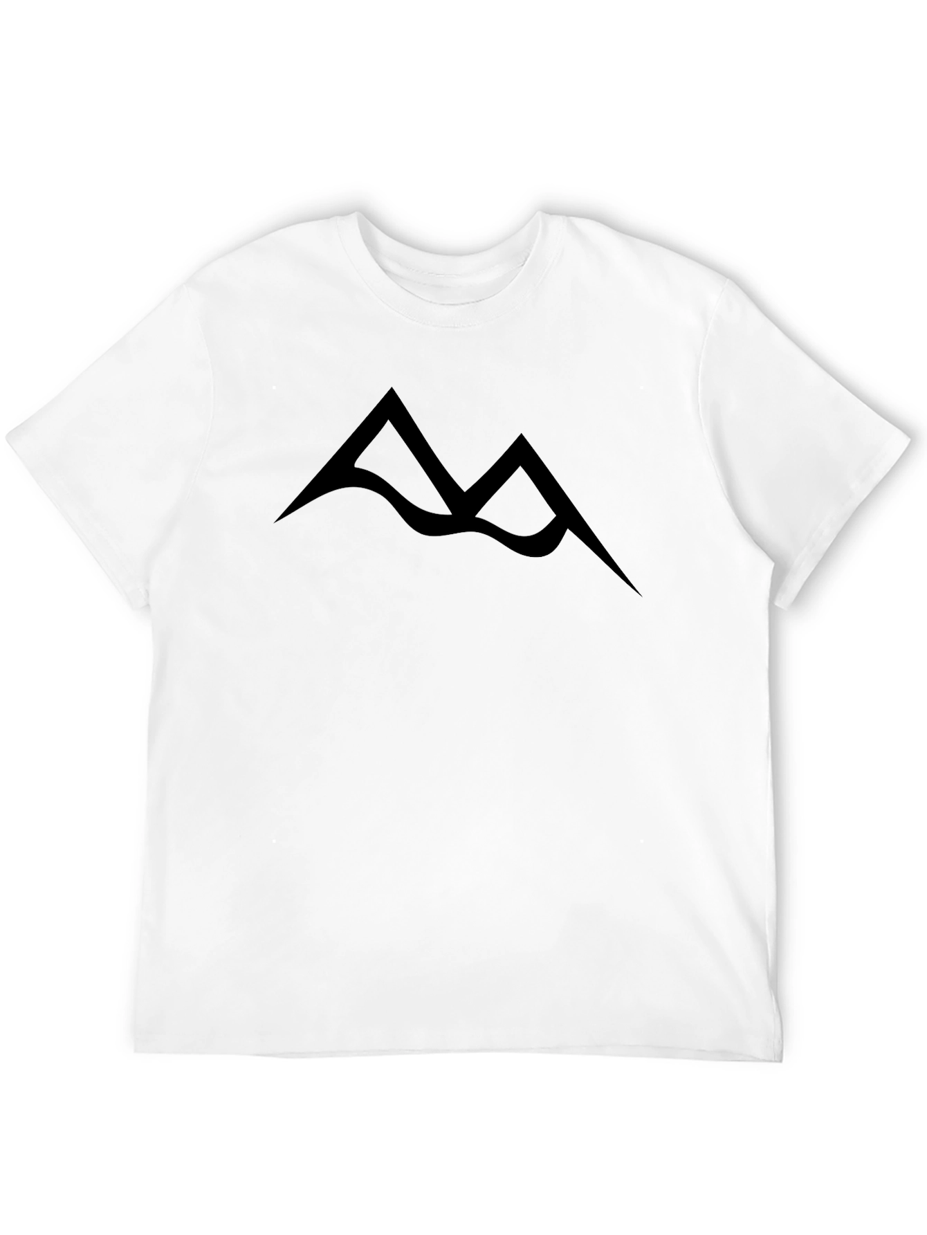 Minimalist Mountain Peak Black T-Shirt