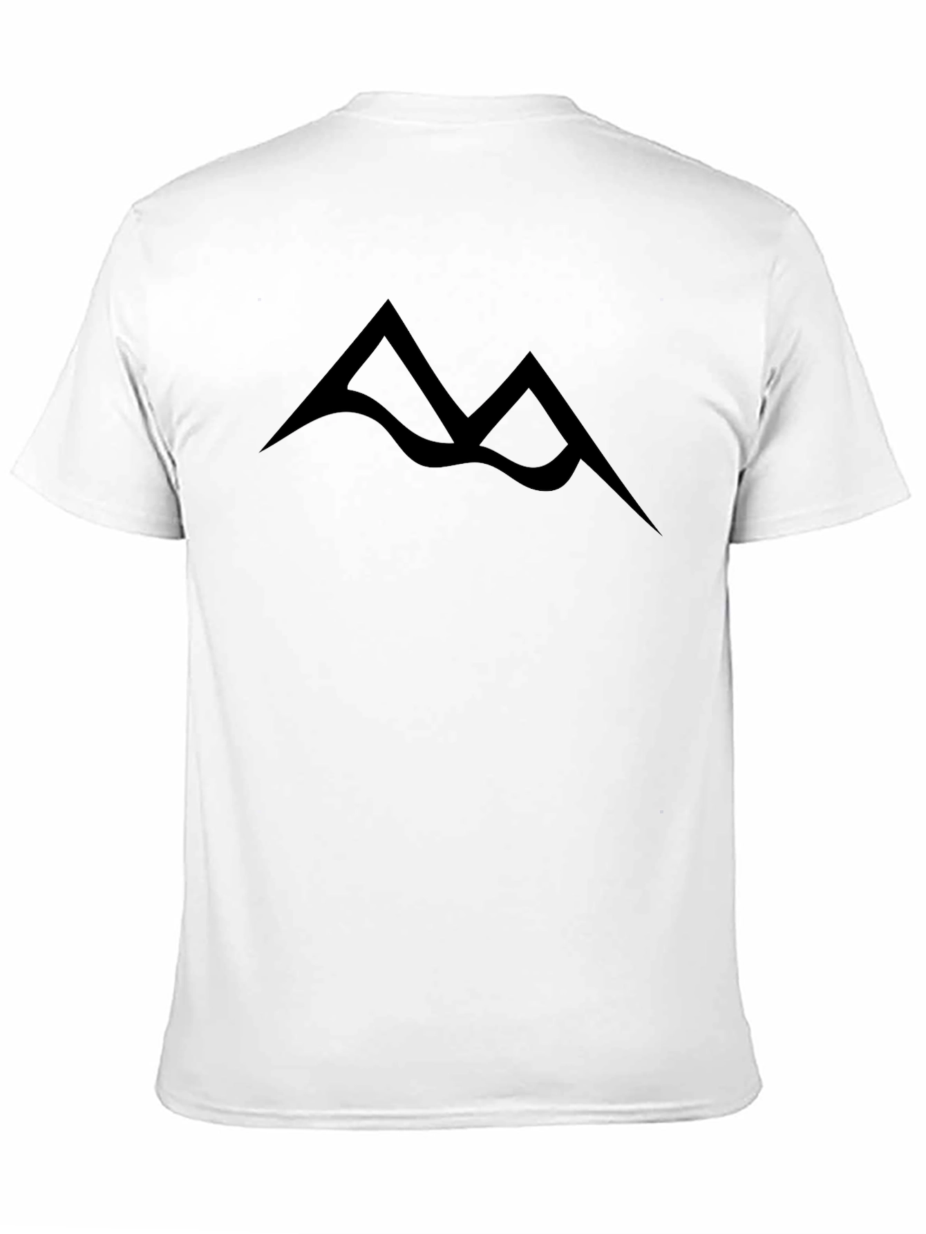 Minimalist Mountain Peak Black T-Shirt