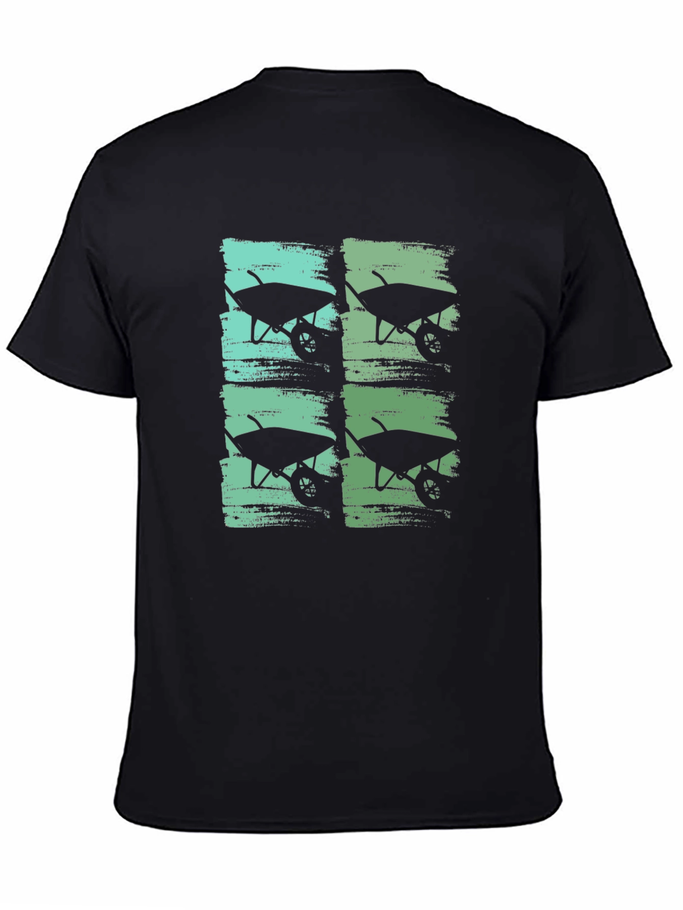 Wheelbarrow Graphic Print Crew Neck T-Shirt
