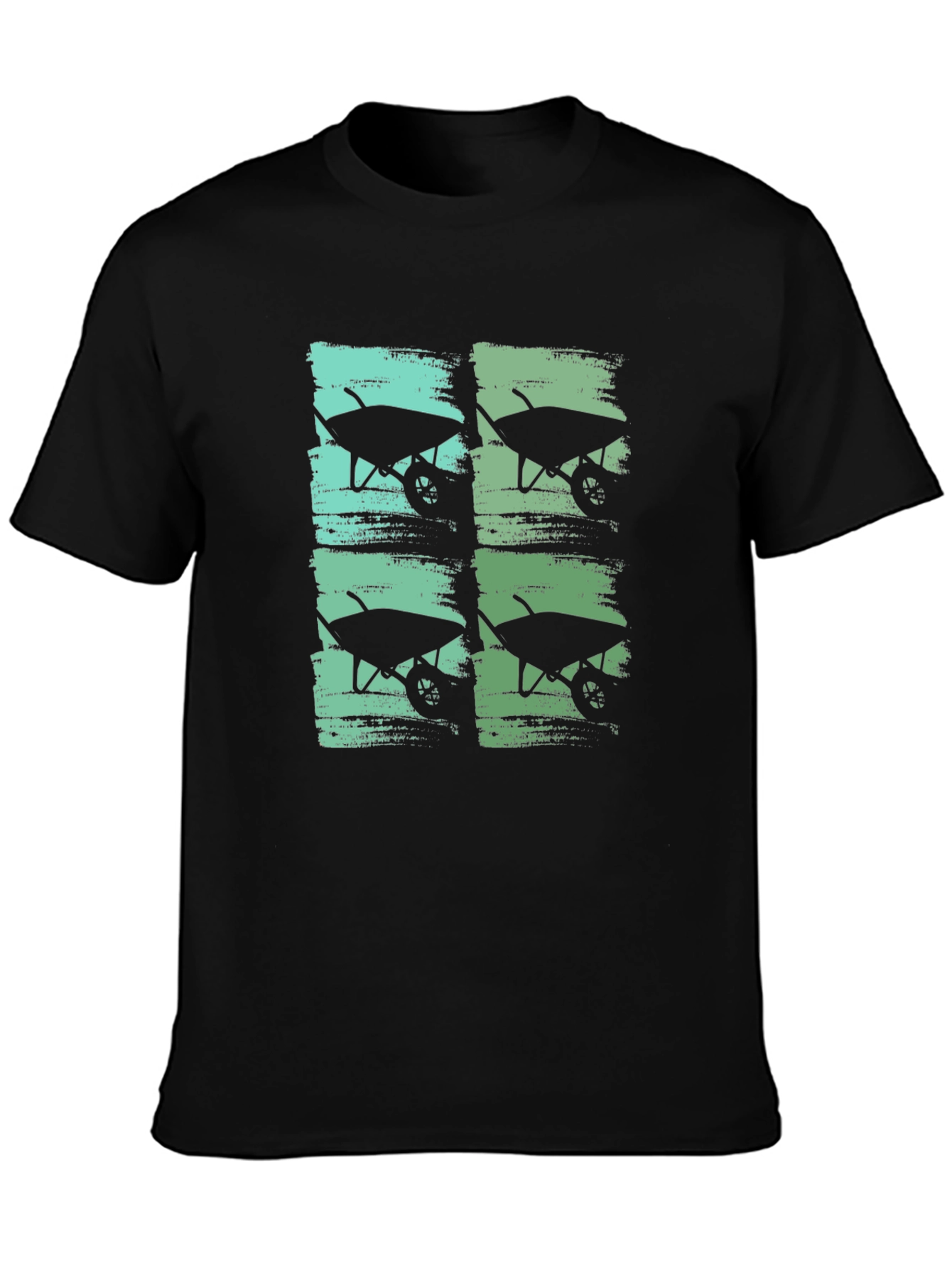 Wheelbarrow Graphic Print Crew Neck T-Shirt