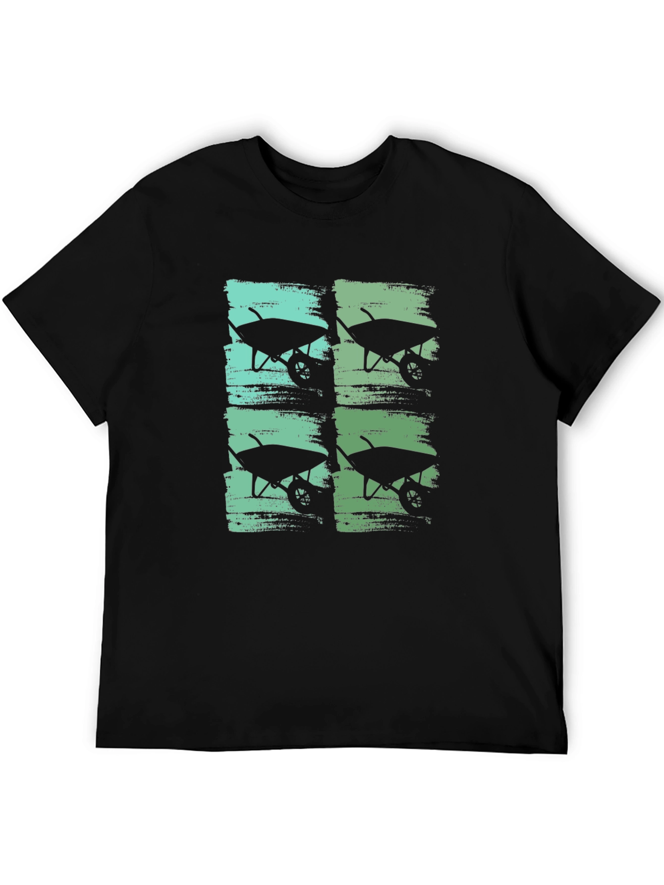 Wheelbarrow Graphic Print Crew Neck T-Shirt