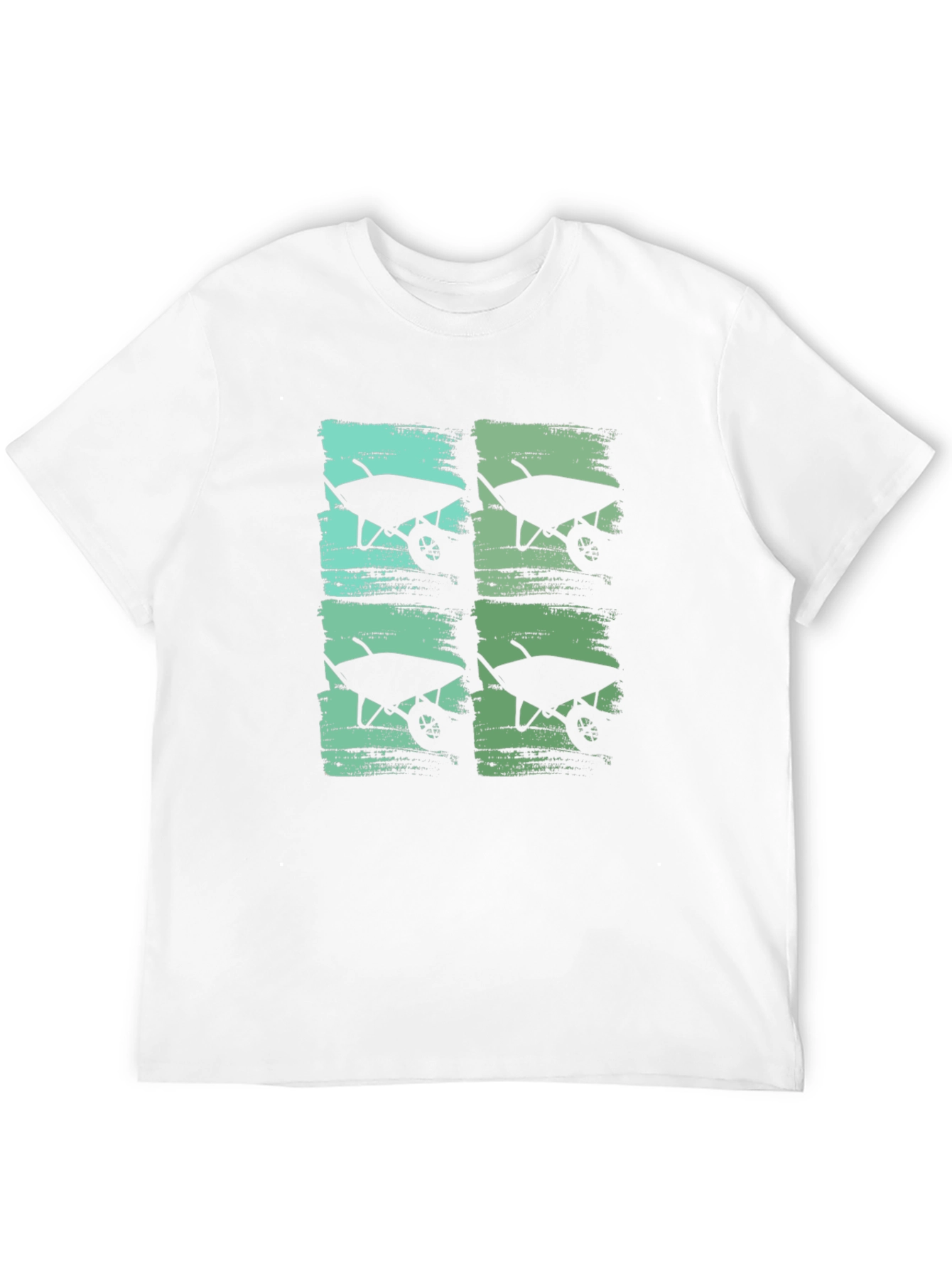 Wheelbarrow Graphic Print Crew Neck T-Shirt
