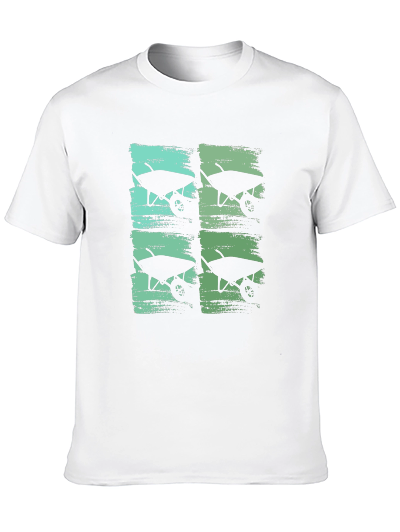 Wheelbarrow Graphic Print Crew Neck T-Shirt