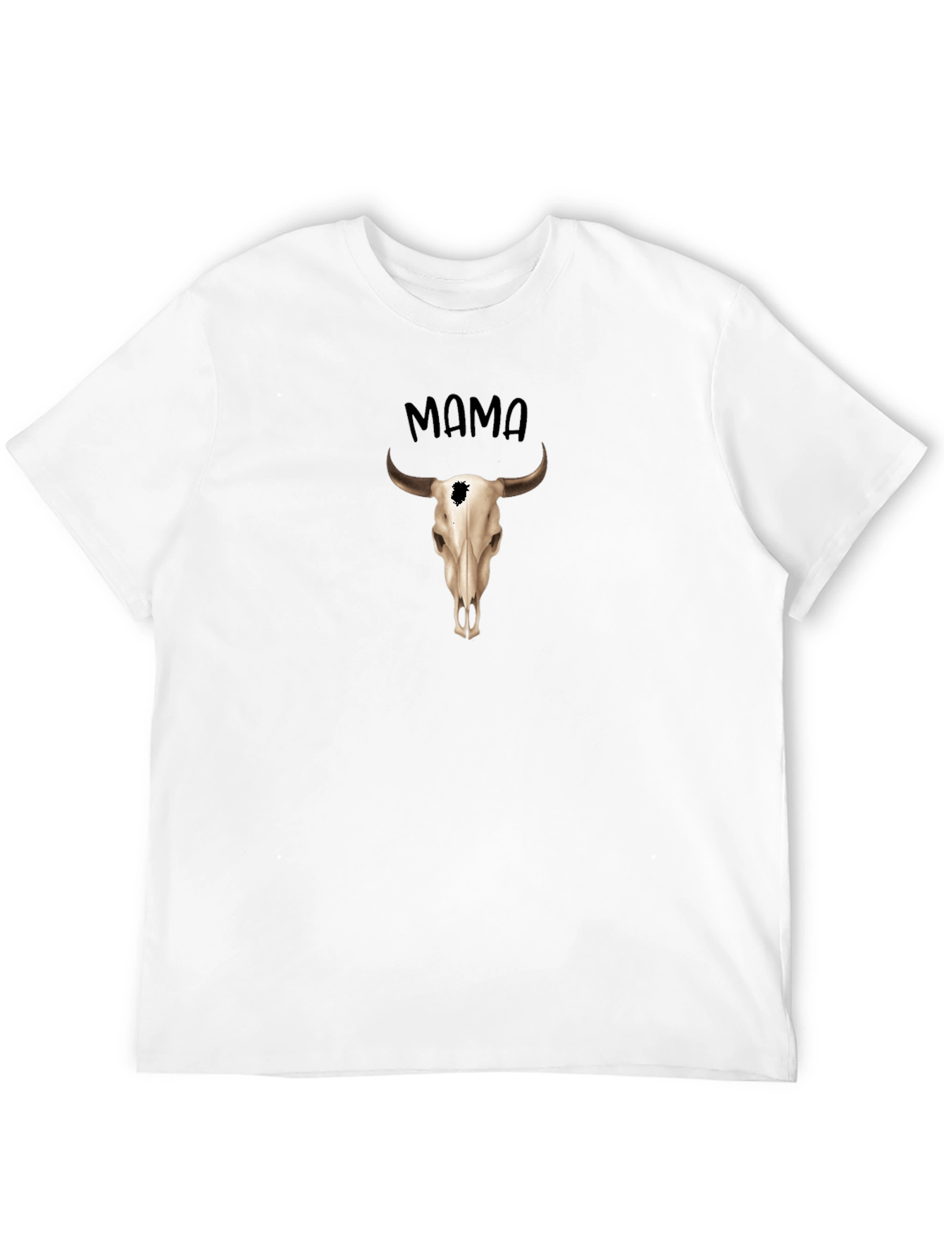 Mama Steer Skull Graphic Tee - Western Style