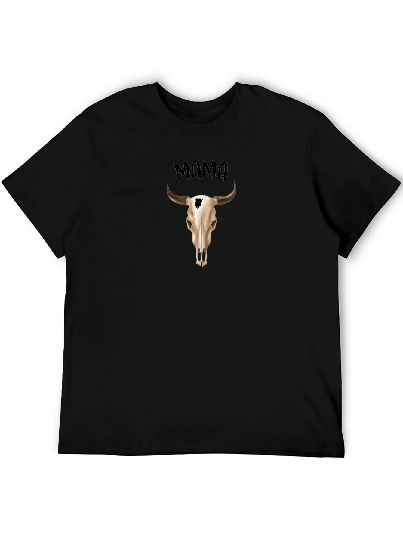 Mama Steer Skull Graphic Tee - Western Style