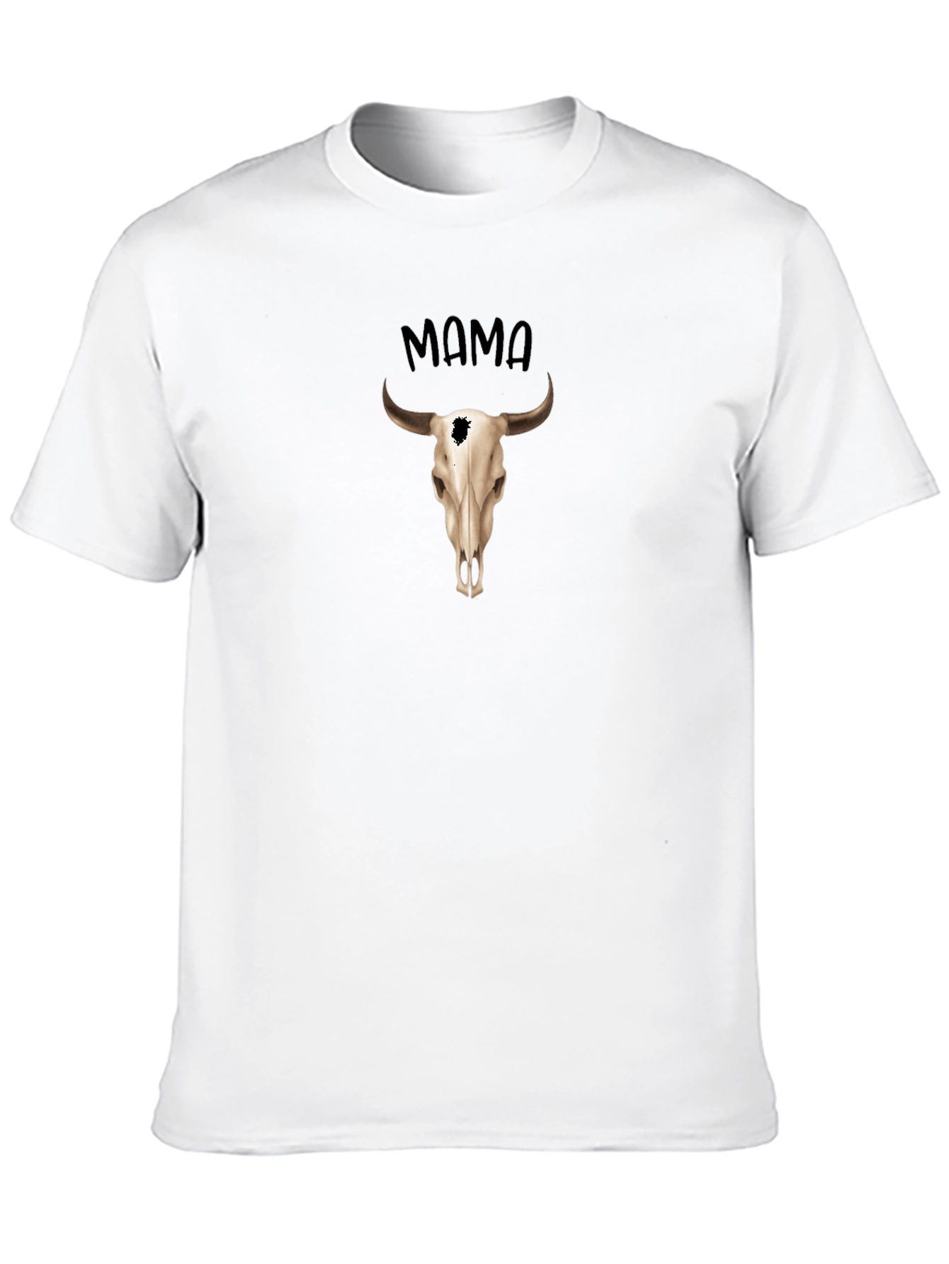 Mama Steer Skull Graphic Tee - Western Style