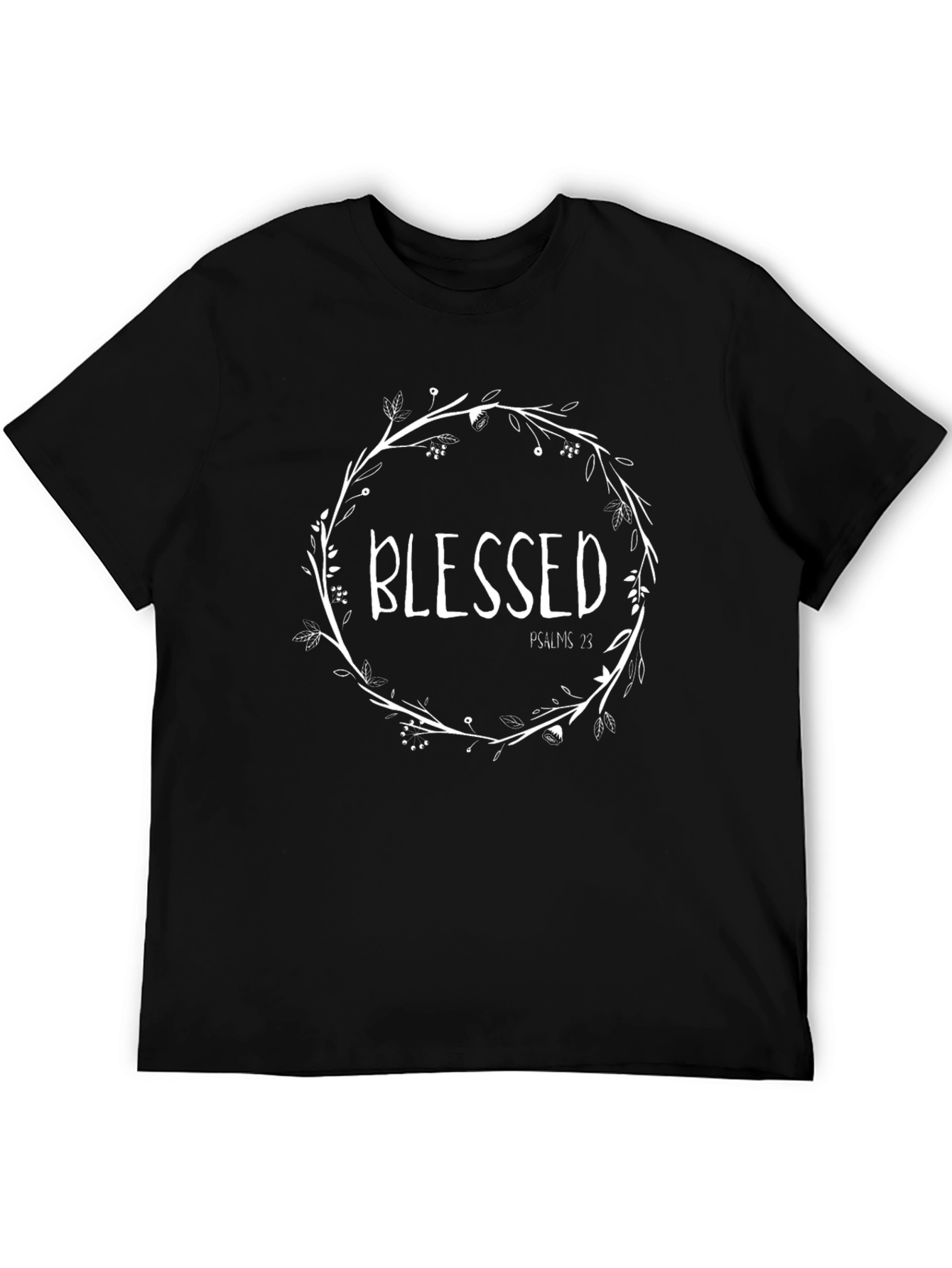 Blessed Psalms 23 Graphic Tee - Black