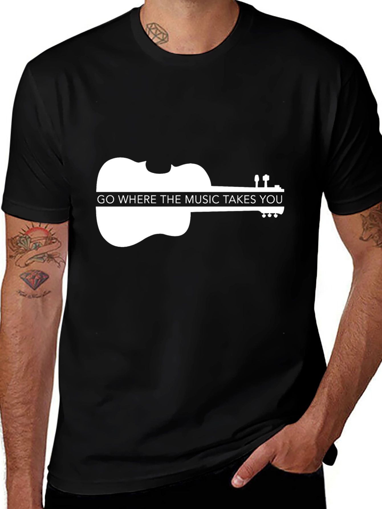 Music Takes You Violin Graphic Tee