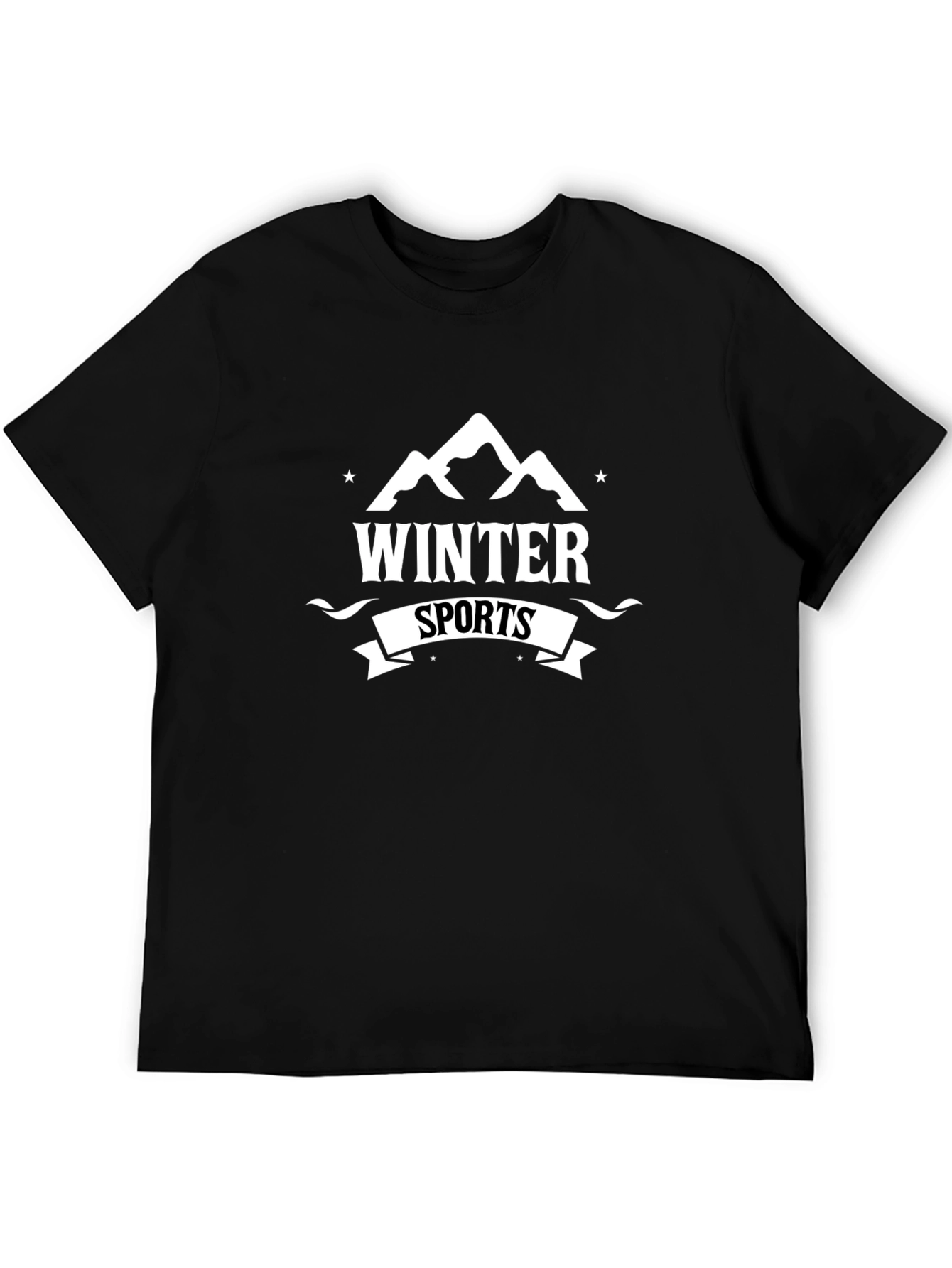 Winter Sports Graphic Tee - Black
