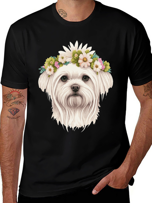 Dog with Flower Crown Tee