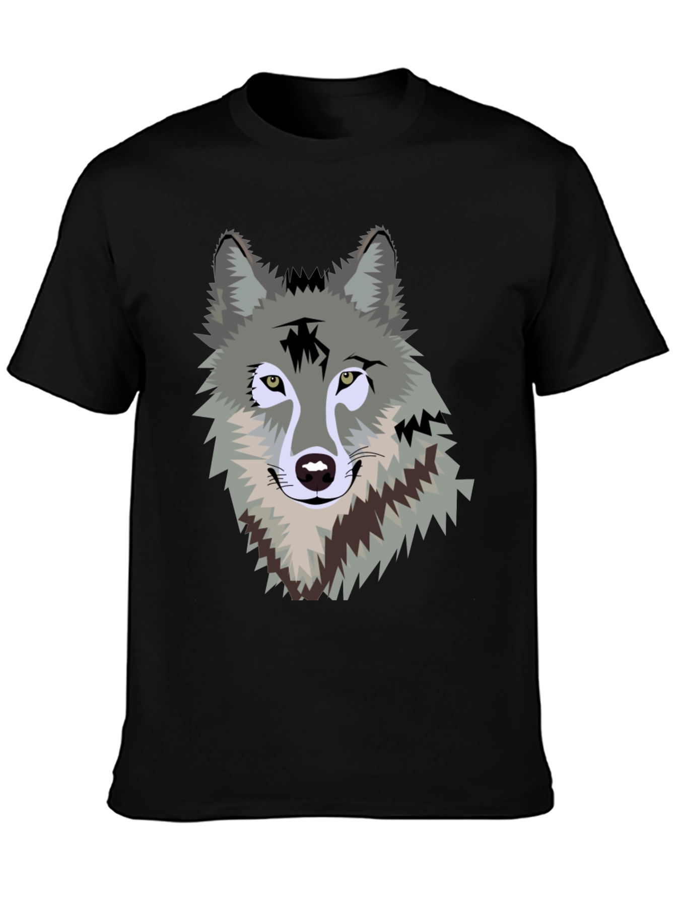 Wolf Graphic Print Mens T-Shirt