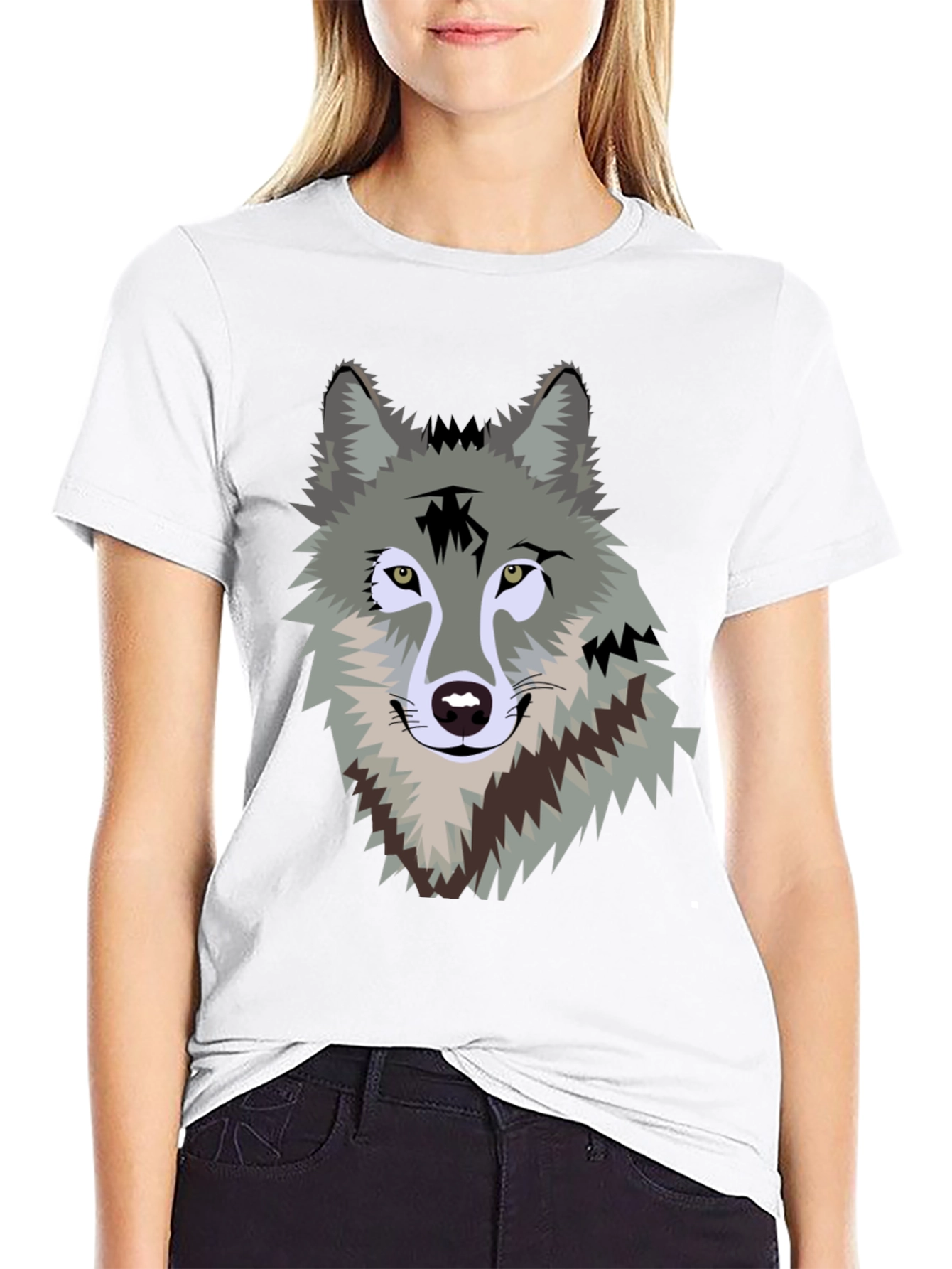 Wolf Graphic Print Mens T-Shirt