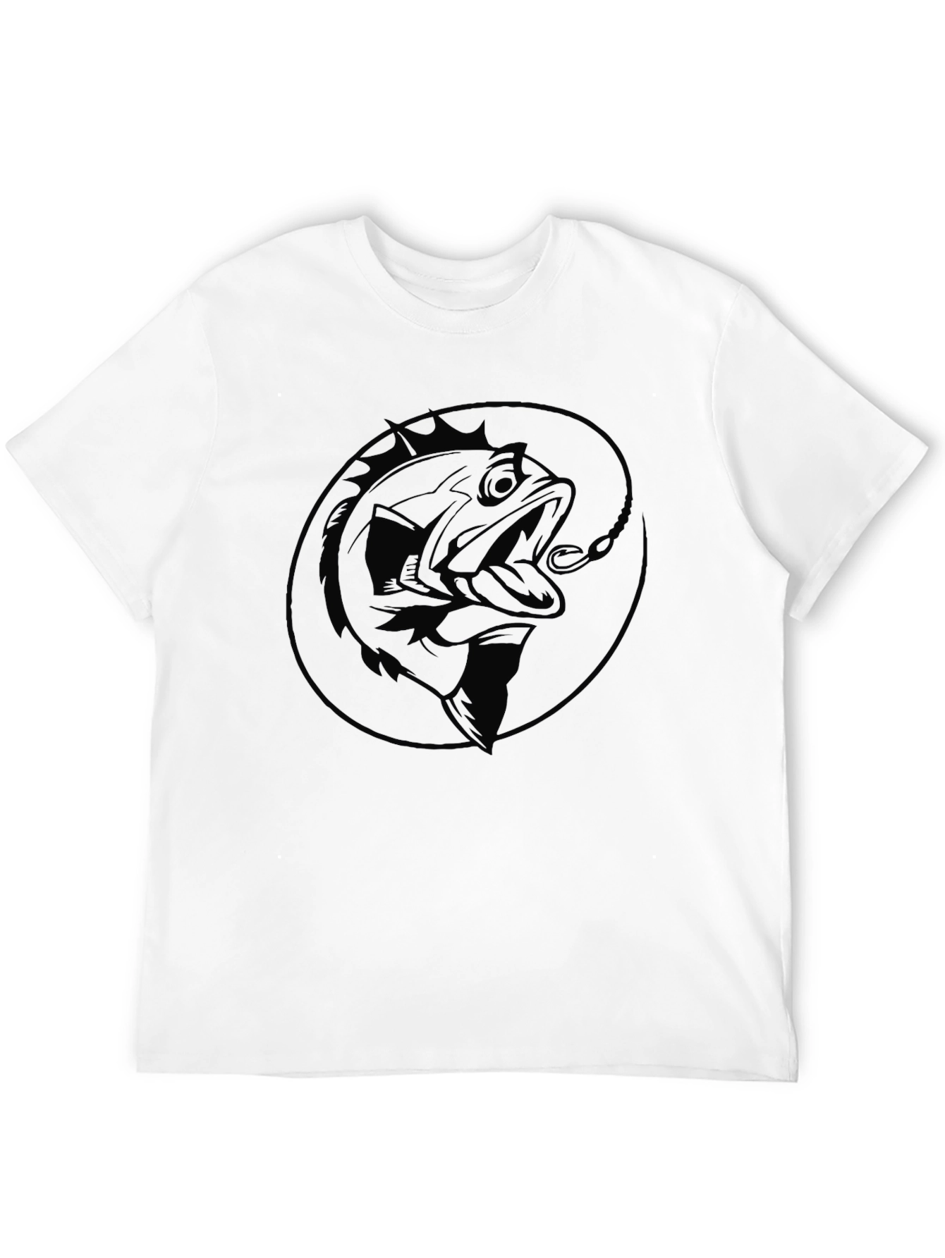 Mens Black Bass Graphic T-Shirt
