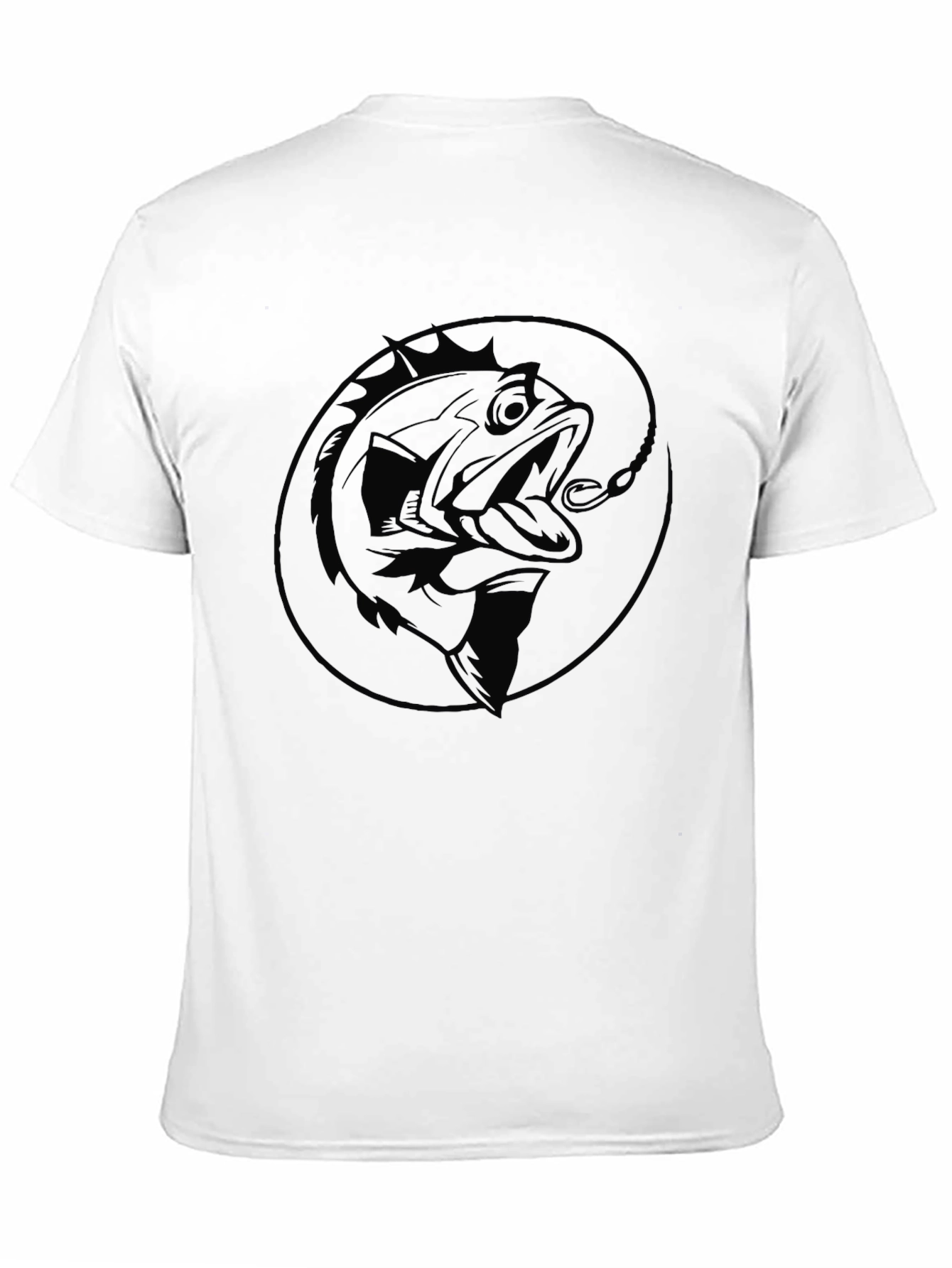 Mens Black Bass Graphic T-Shirt