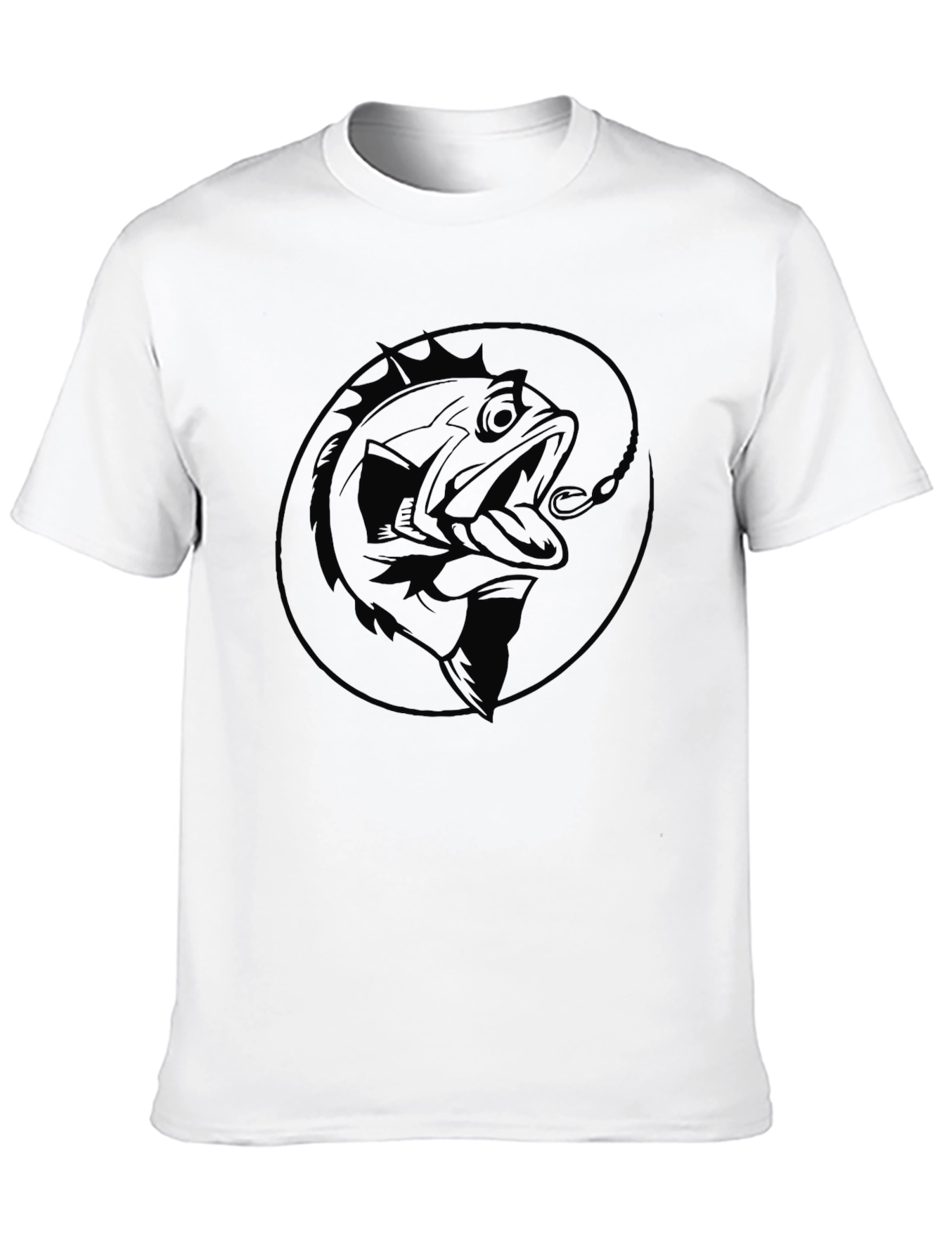 Mens Black Bass Graphic T-Shirt