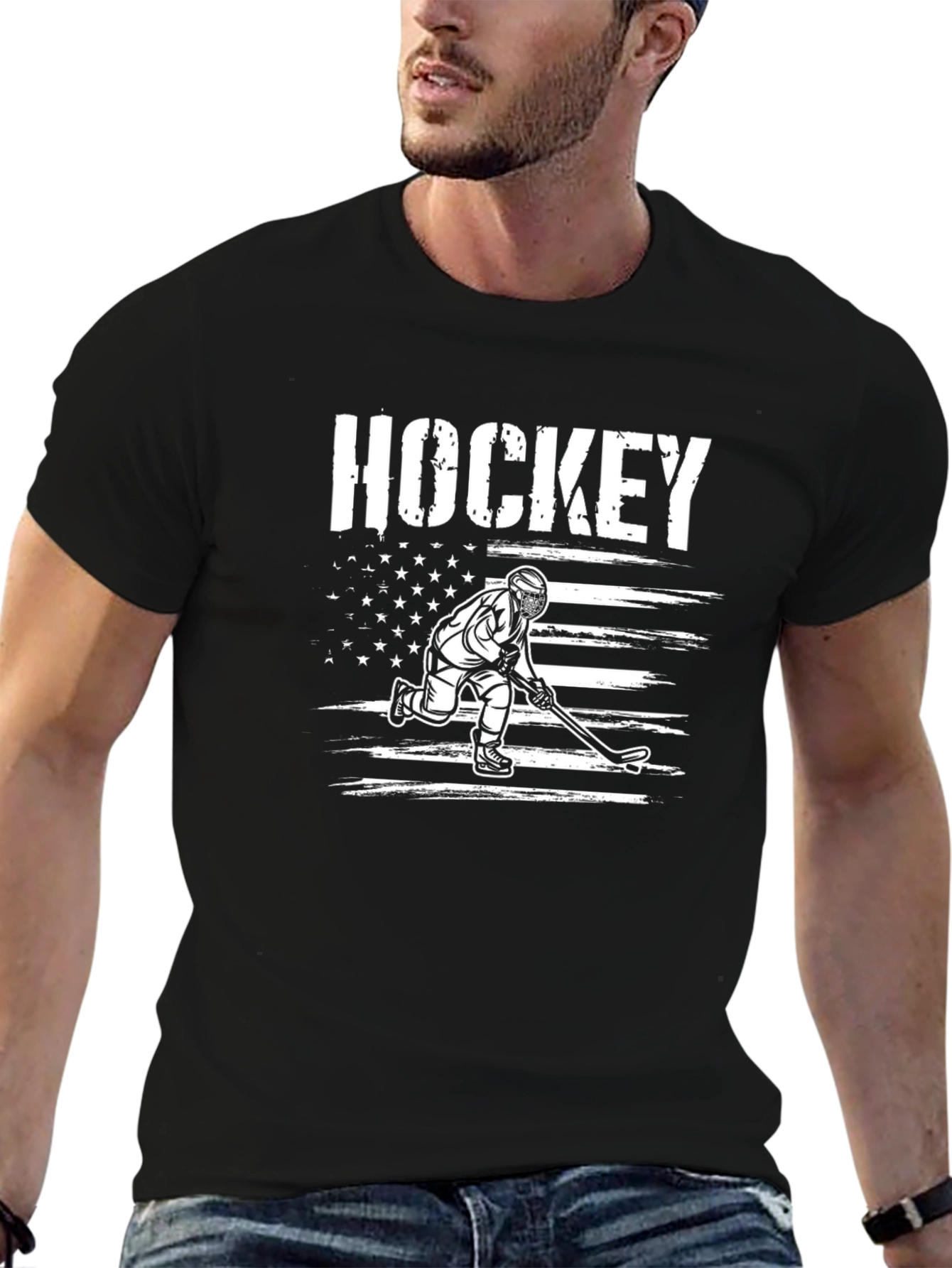 Hockey USA Flag Graphic Tee