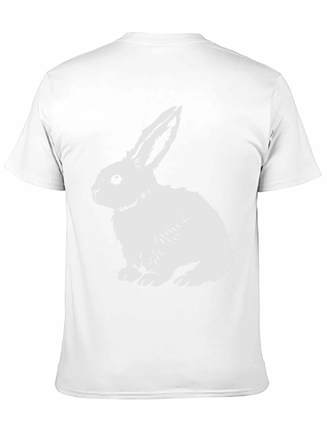 Rabbit Graphic Tee - Black Cotton Blend Shirt