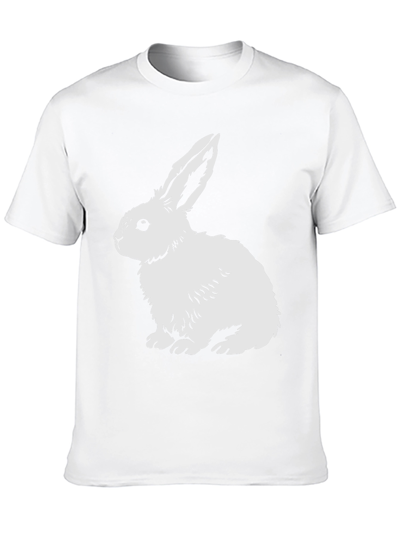 Rabbit Graphic Tee - Black Cotton Blend Shirt