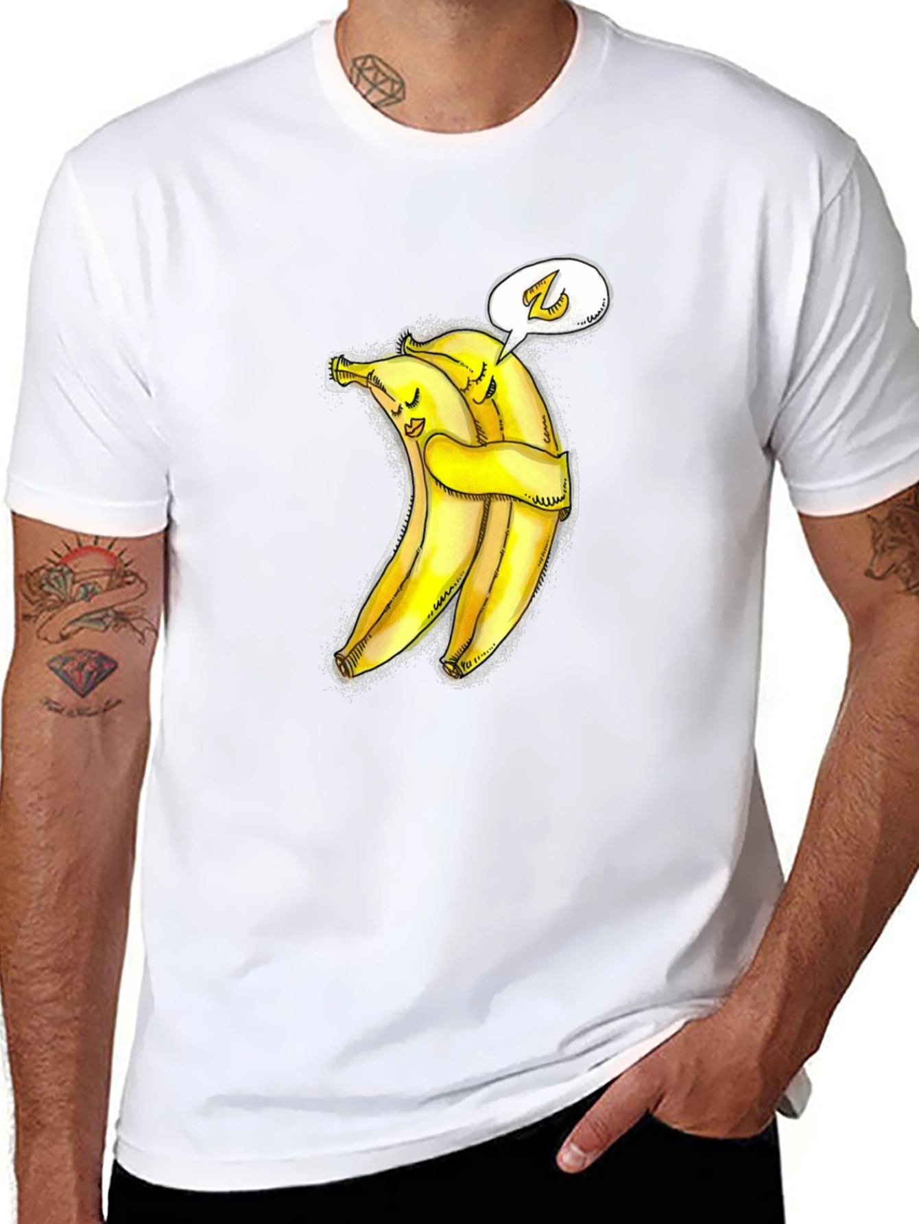 Hug-a-Bunch Banana Graphic Tee - Cute & Comfy