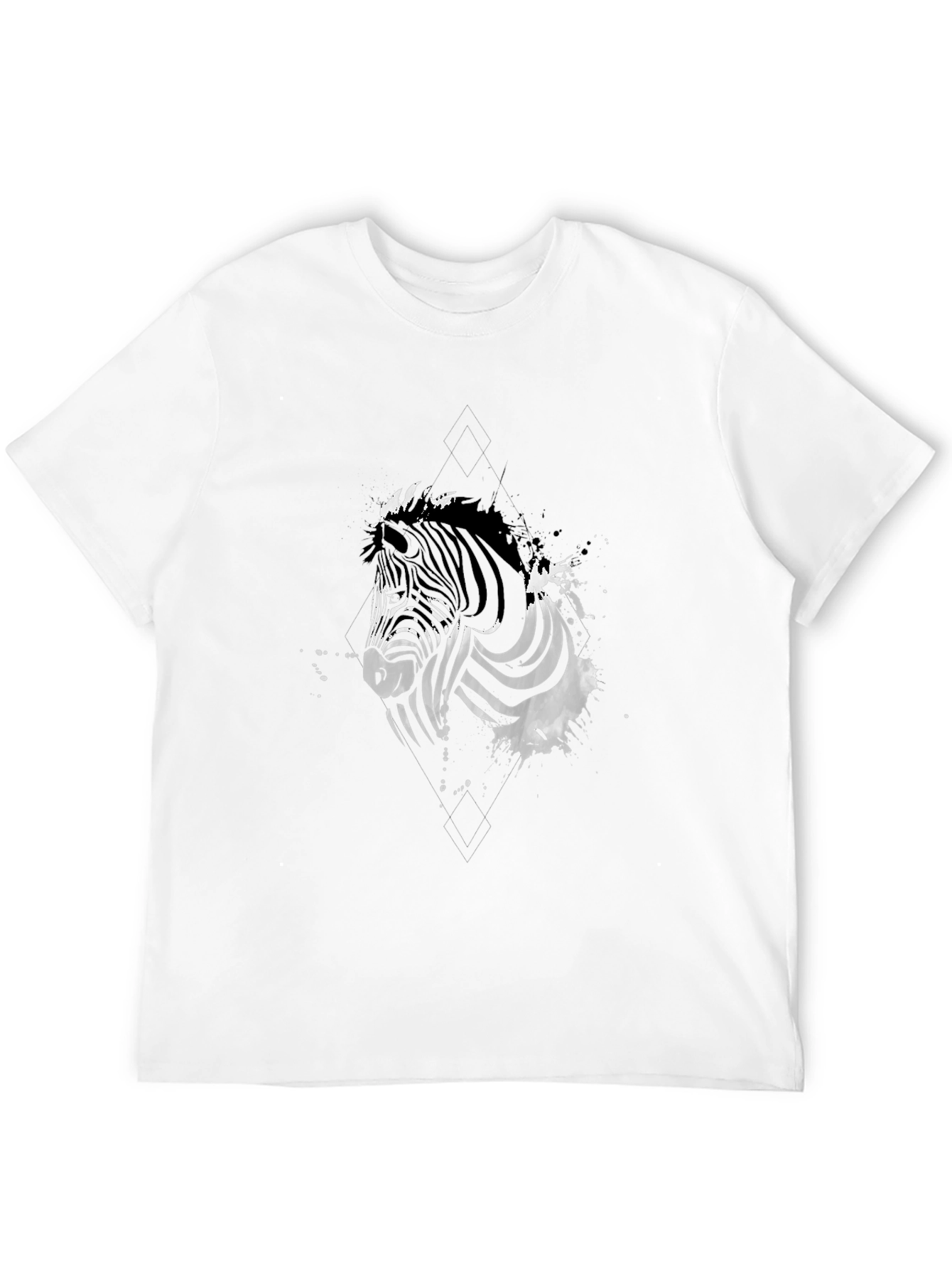 Zebra Graphic Print Black T-Shirt