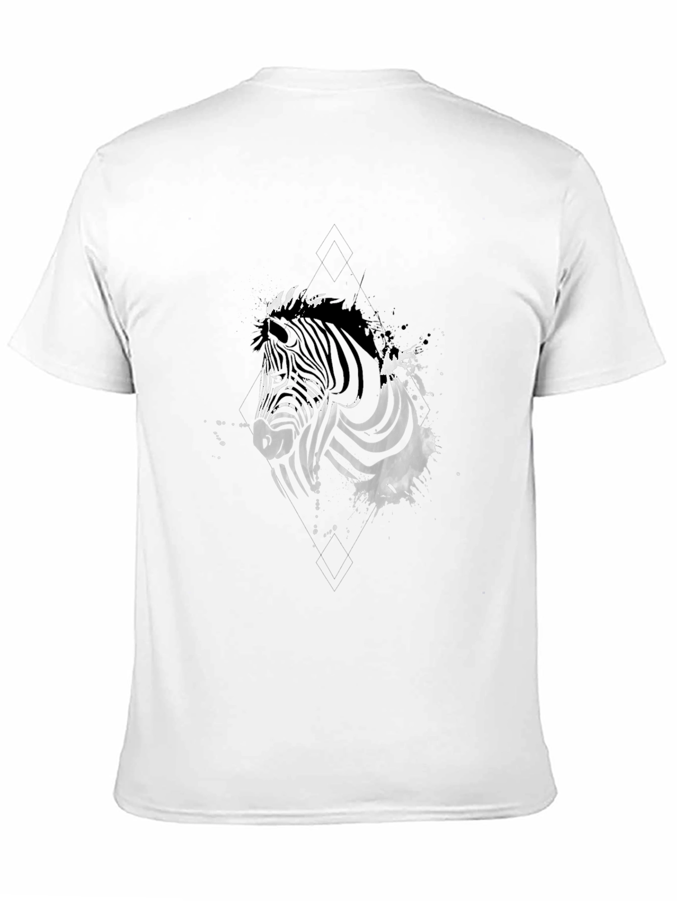 Zebra Graphic Print Black T-Shirt