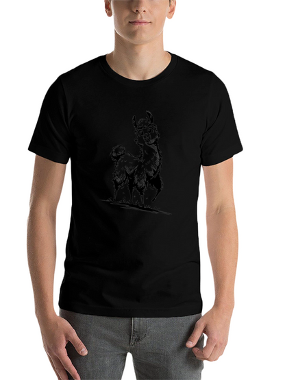 Llama Graphic Print T-Shirt - Casual Style