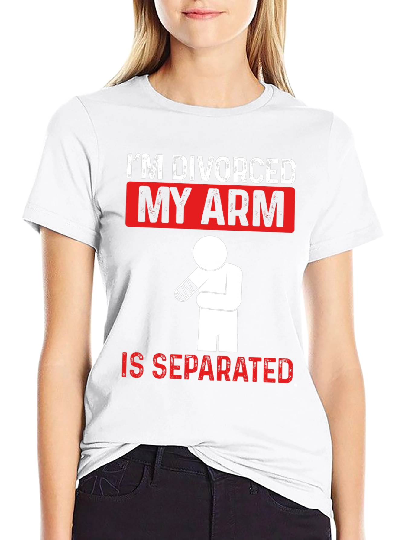 Divorced Arm Separated T-Shirt Funny Graphic Tee