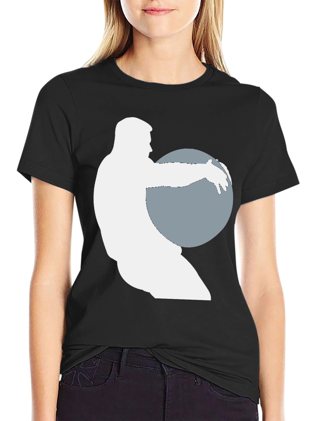 Weightlifter Silhouette Black T-Shirt