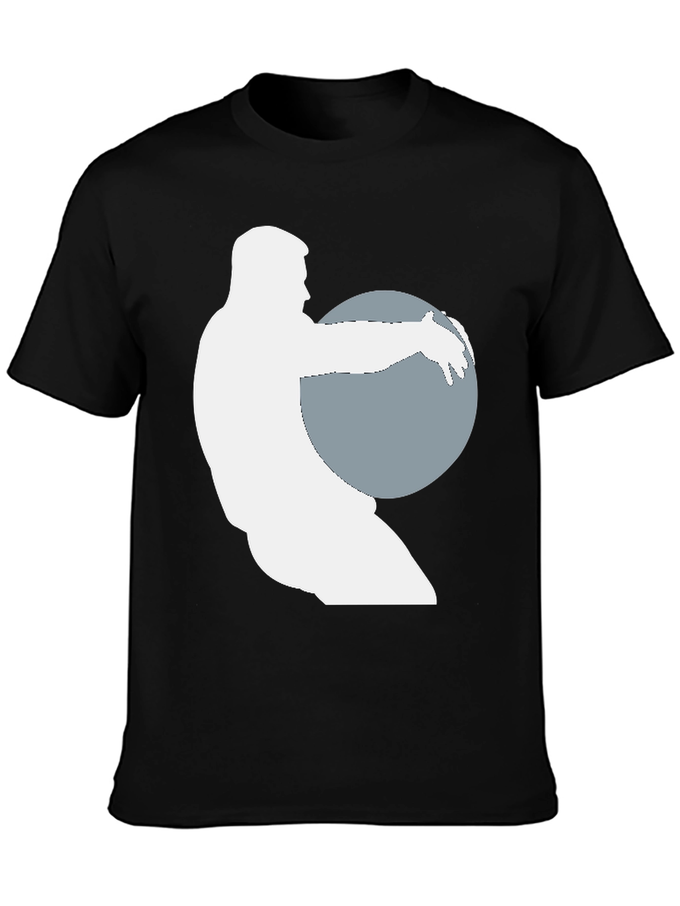 Weightlifter Silhouette Black T-Shirt