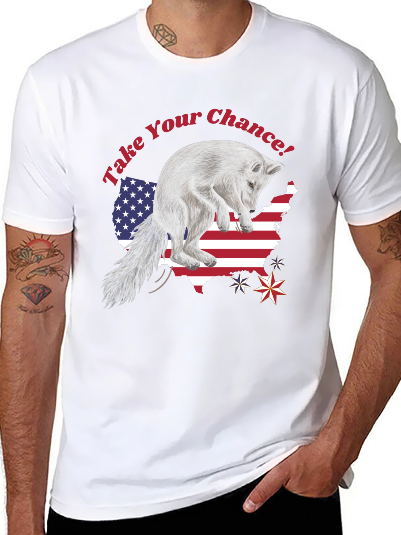 Take Your Chance Fox Patriotic T-Shirt