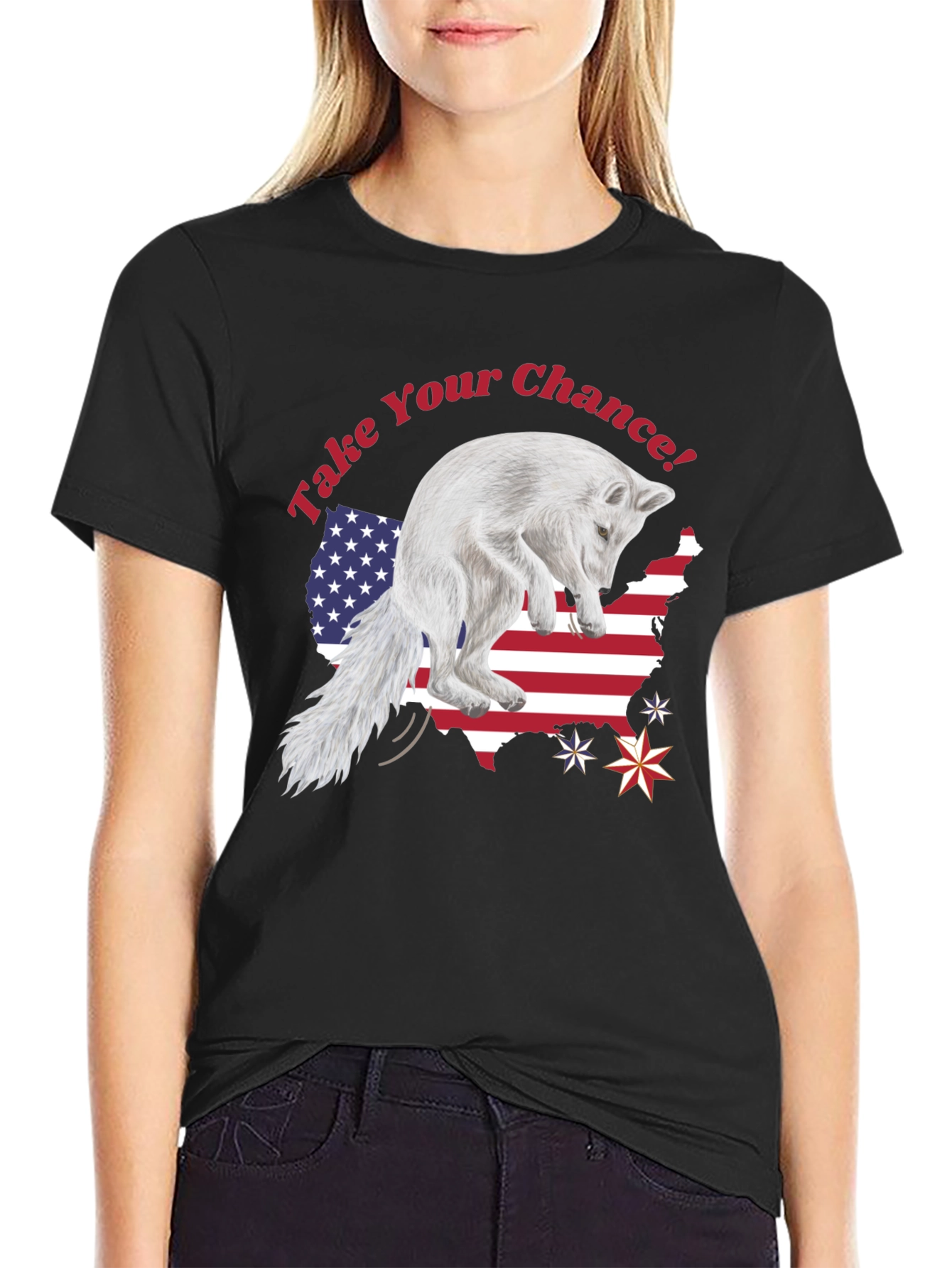 Take Your Chance Fox Patriotic T-Shirt