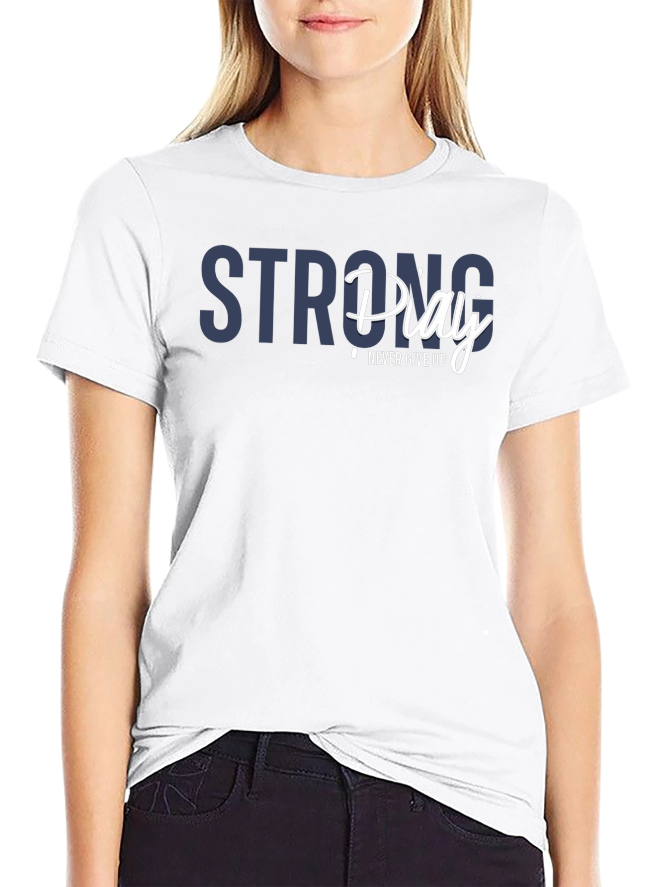 Strong Play Mens Black Graphic T-Shirt