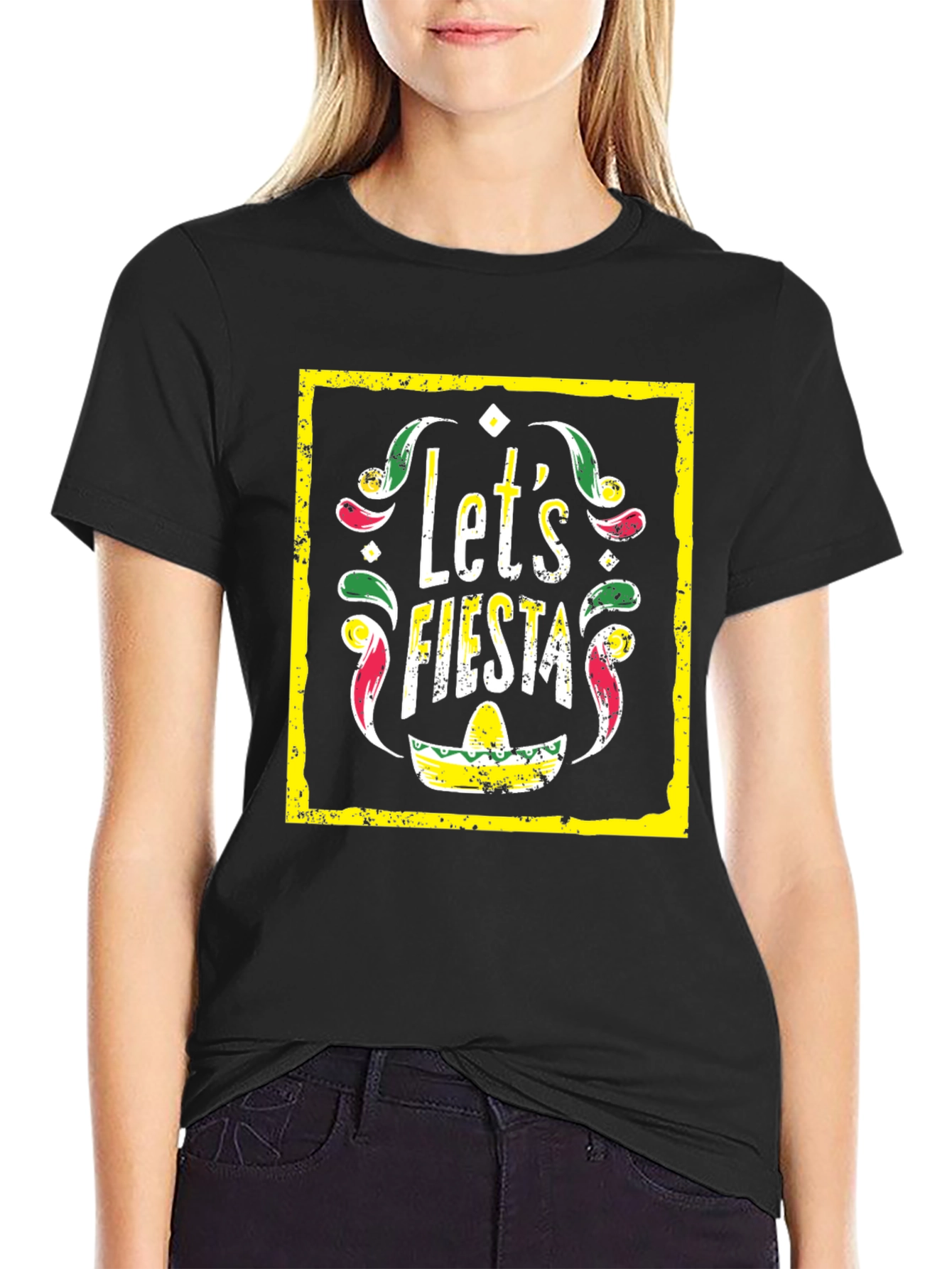 Lets Fiesta Graphic Tee - Black T-Shirt