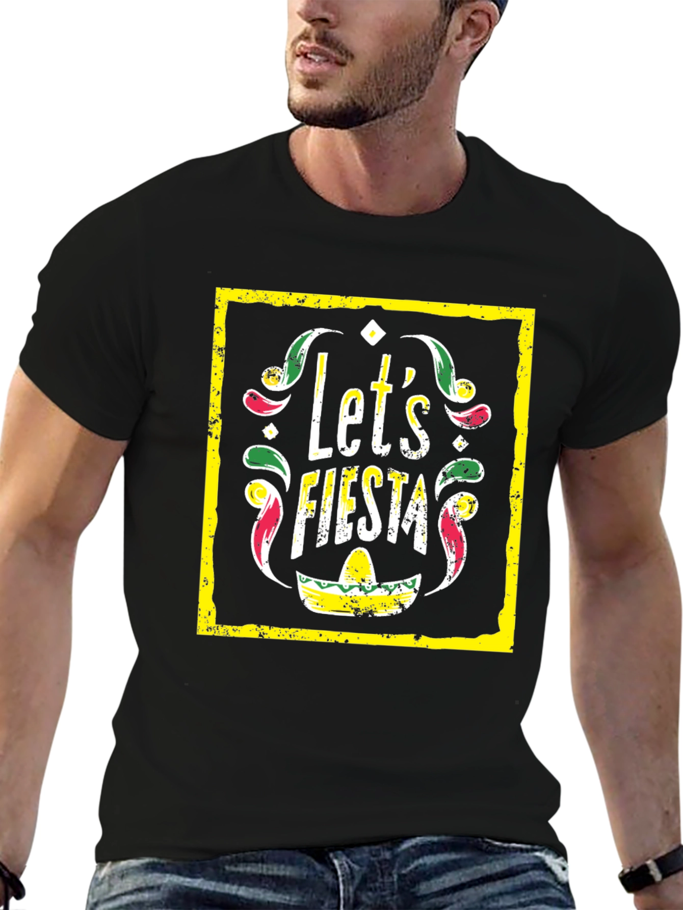 Lets Fiesta Graphic Tee - Black T-Shirt