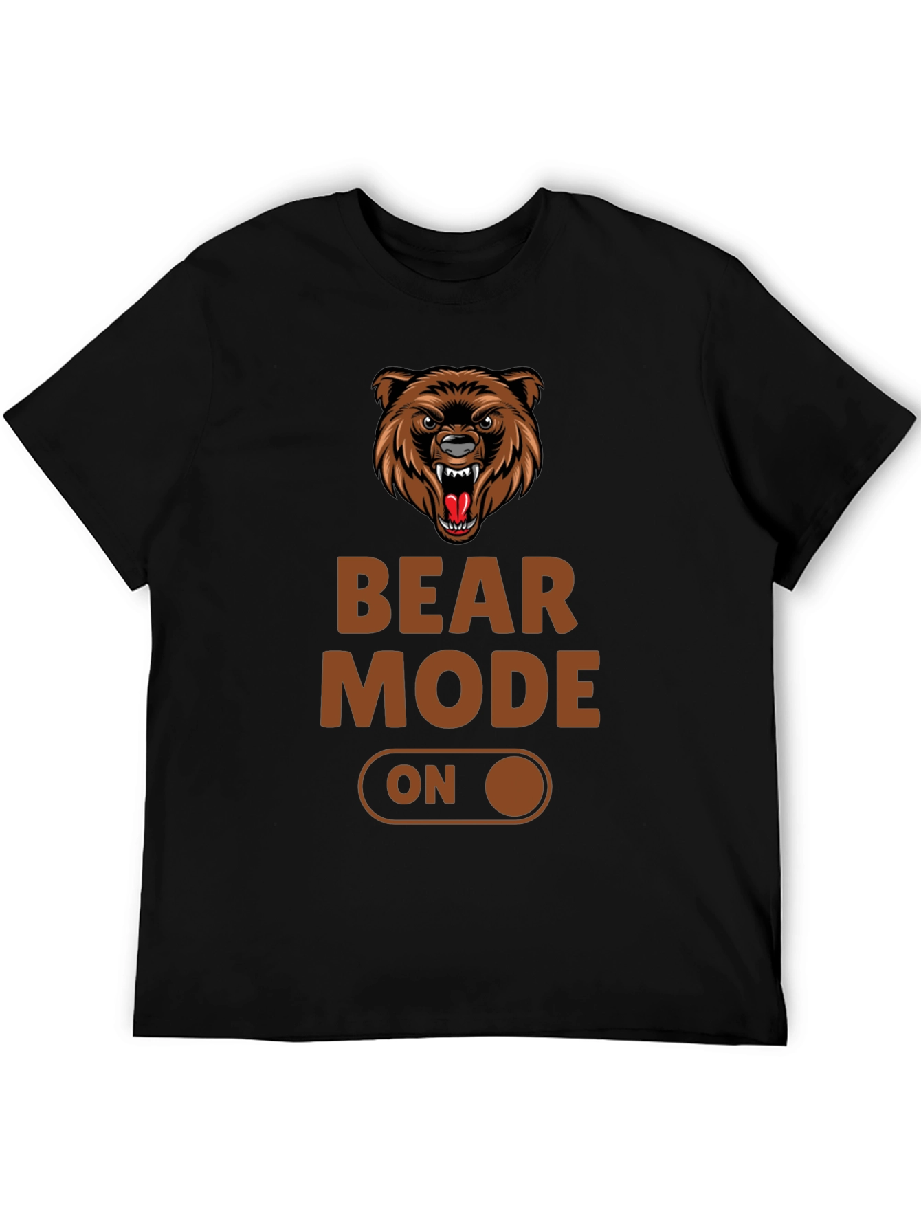 Bear Mode On T-Shirt - Black