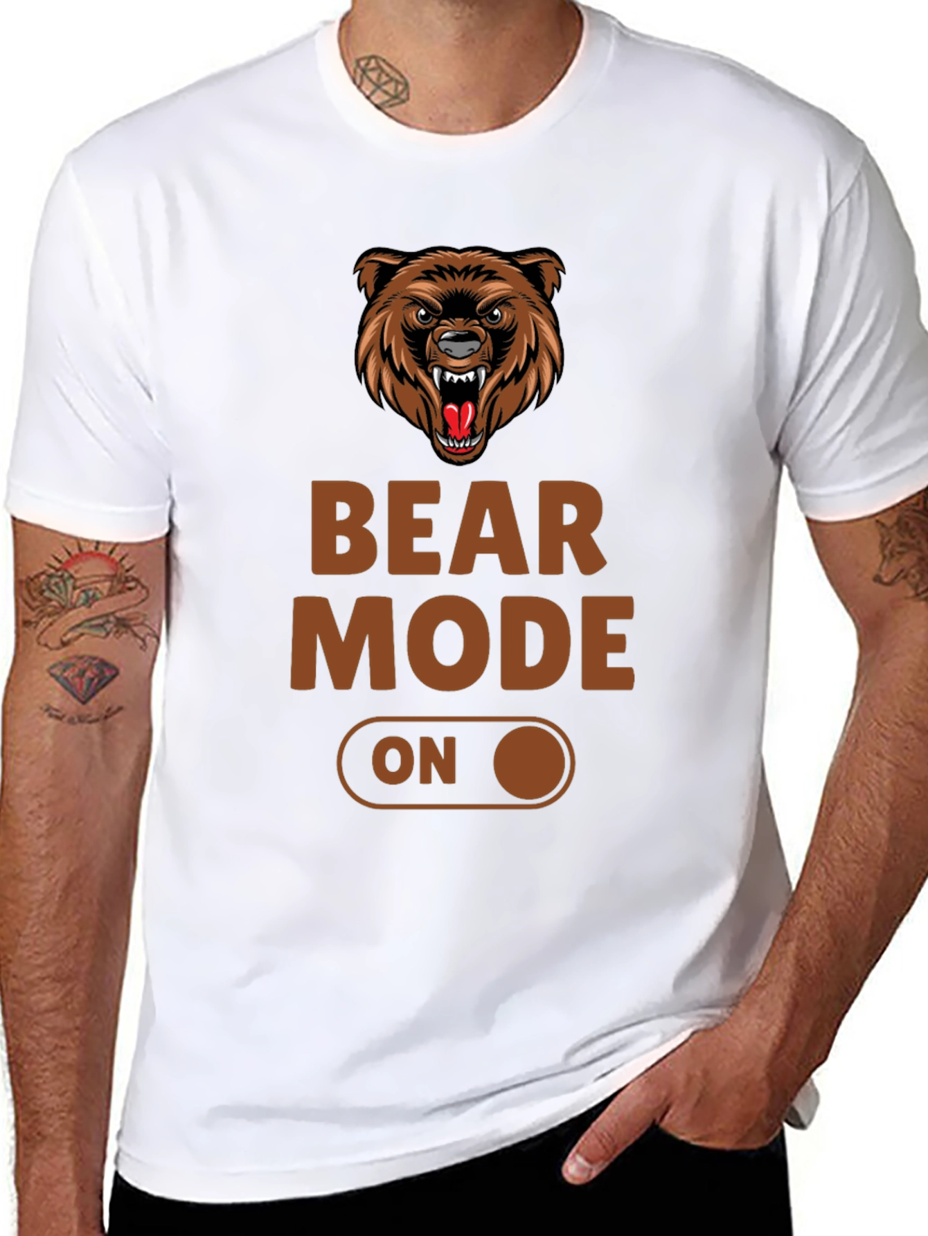 Bear Mode On T-Shirt - Black