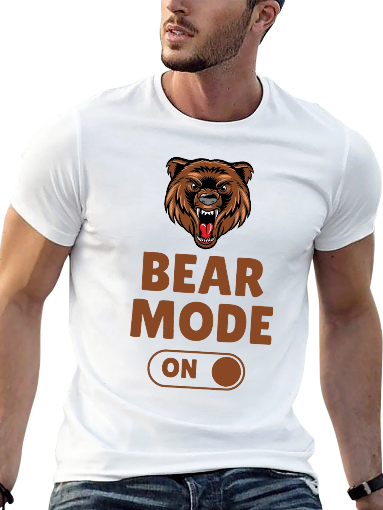 Bear Mode On T-Shirt - Black