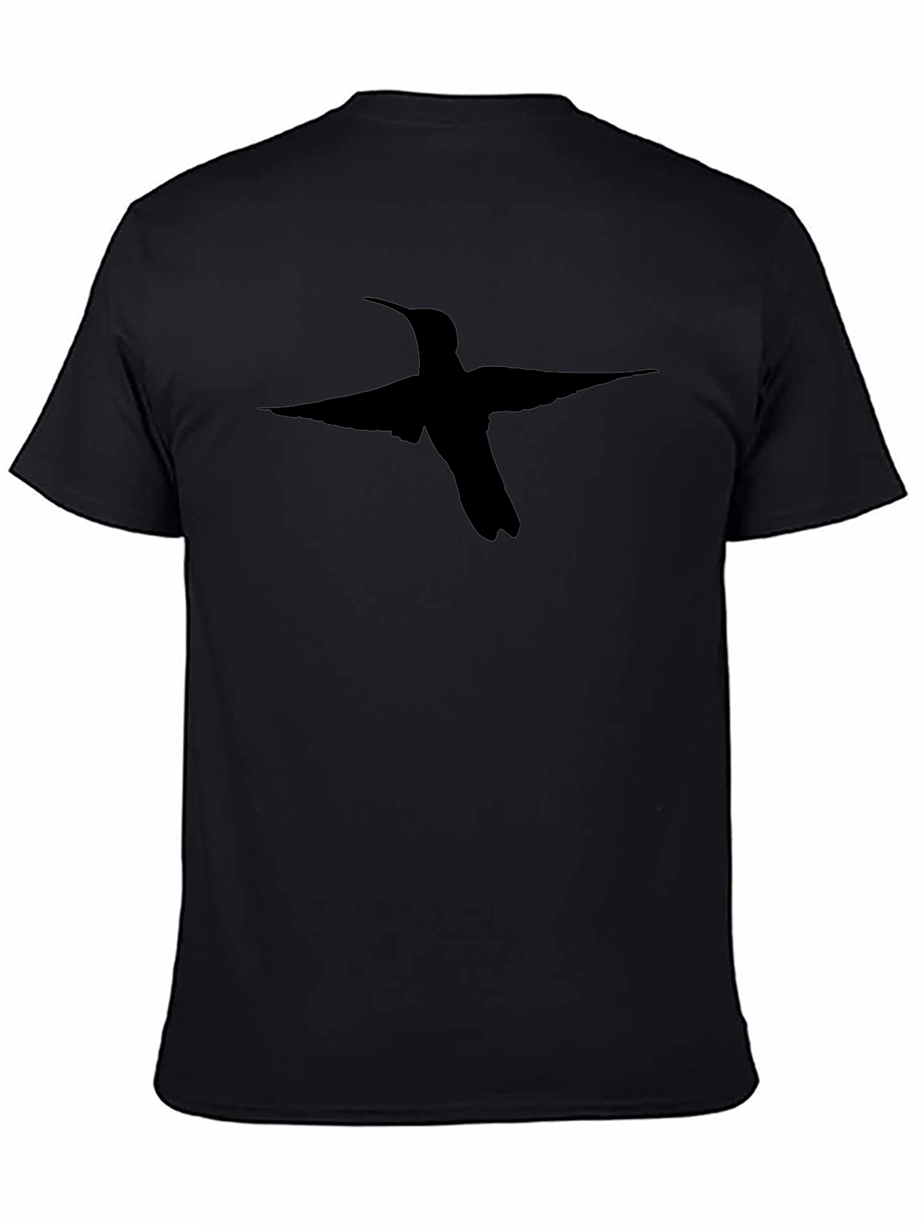 Black Hummingbird Graphic Tee - Stylish Bird Lovers T-Shirt