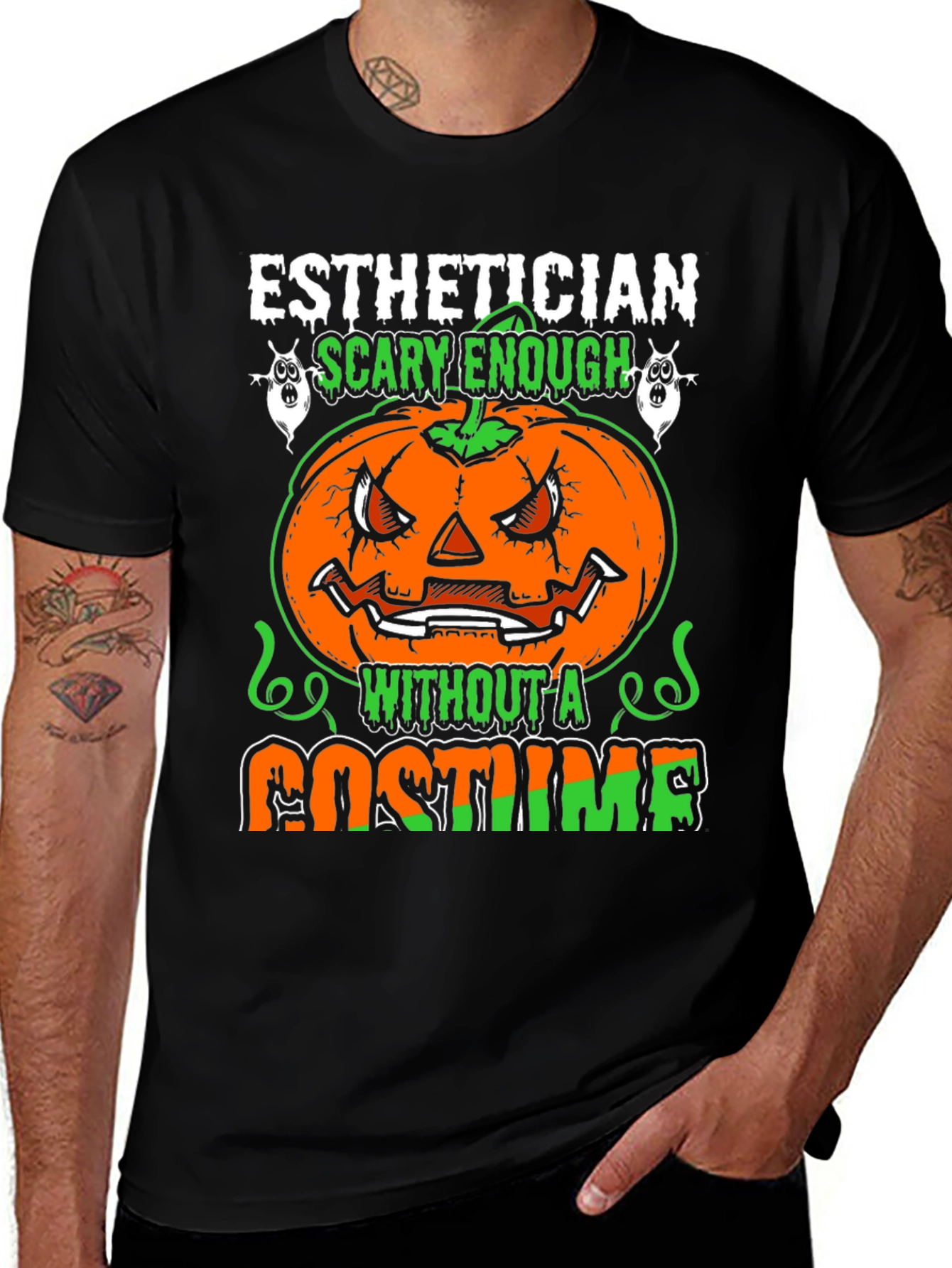 Esthetician Halloween T-Shirt - Scary Enough Costume Tee